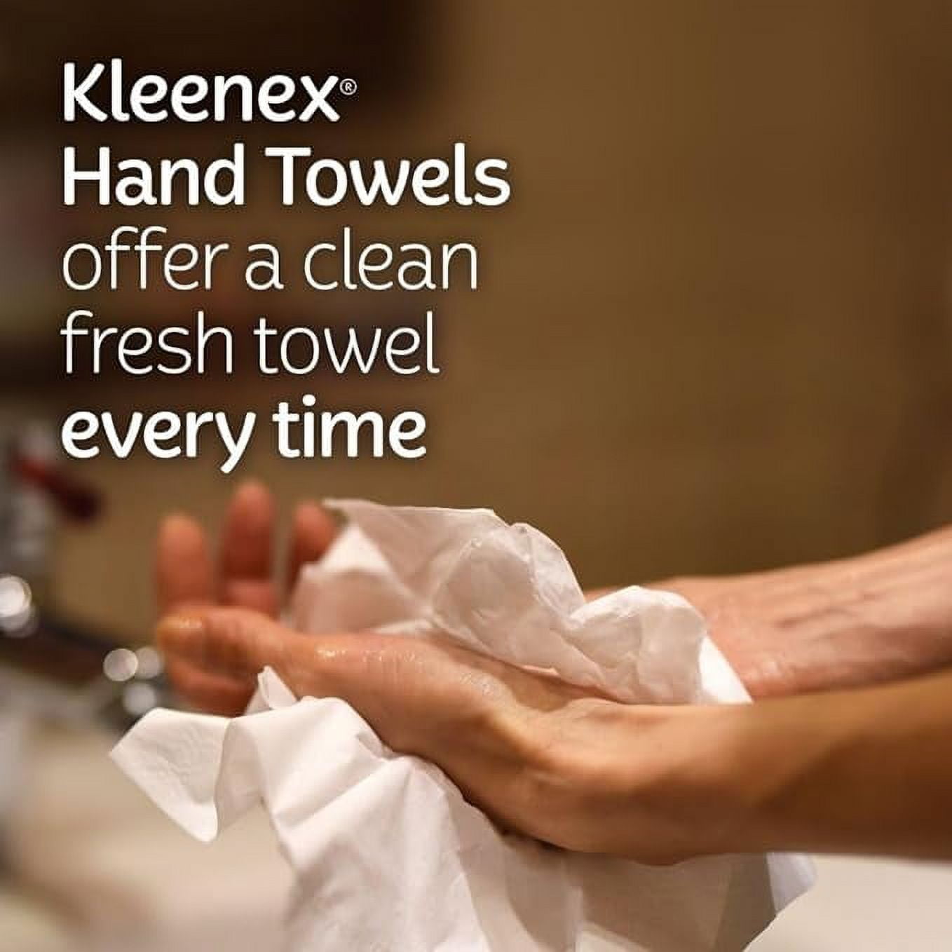 Kleenex Disposable Hand Towels, Ultra-Soft Absorbent Bathroom Paper Towels (Grey, 60 Count) on8cs