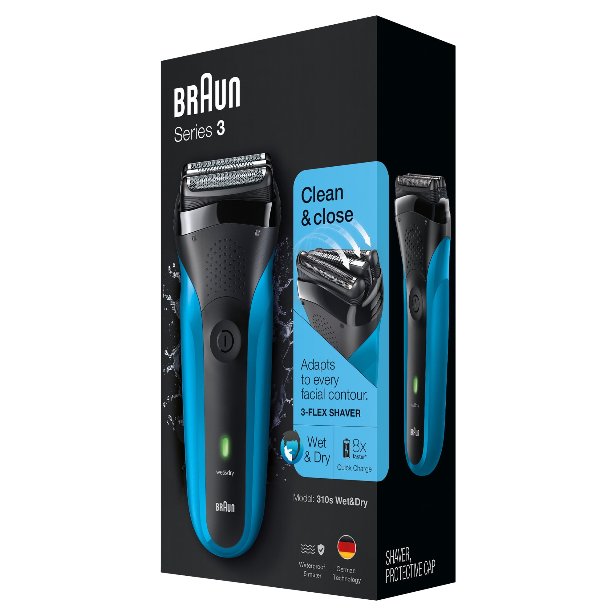 Braun Series 3 310s Wet & Dry Electric Shaver for Men (Black, 1 Count) 8l7wq
