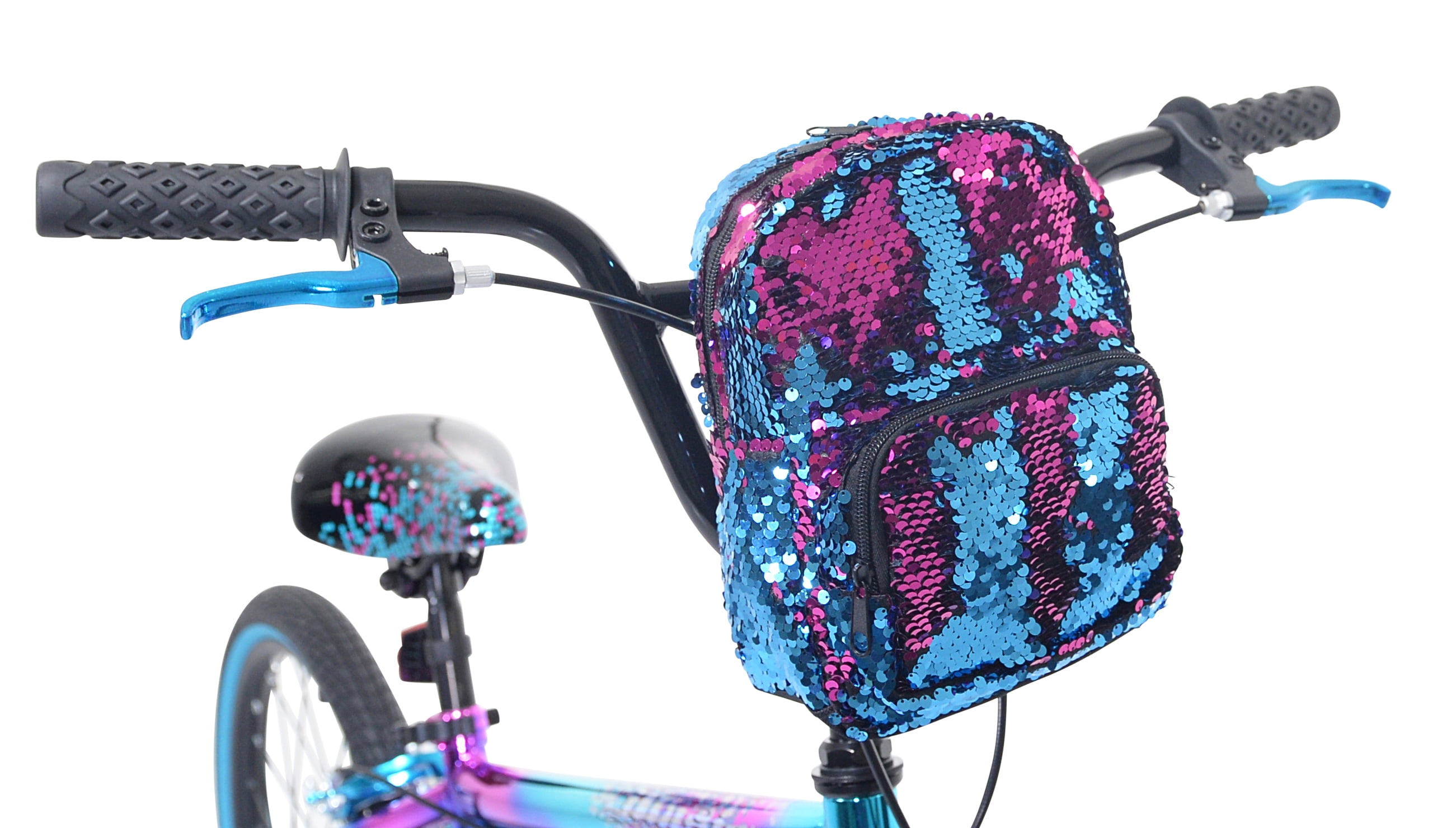 Kent Illusion BMX Bicycle for Kids, Durable Steel Frame with Kickstand (Blue/Purple, 20 in) nf2lu