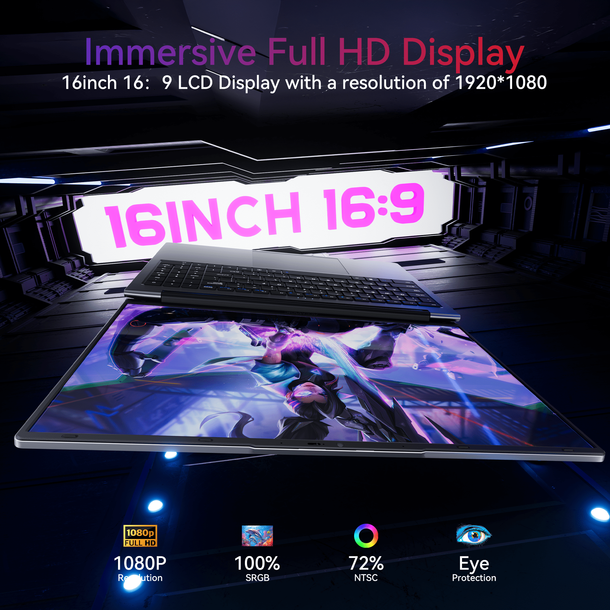 ACEMAGIC 16.1-inch FHD Laptop (AMD Ryzen 3 4300U, 16GB RAM, 512GB SSD, Windows 11 Pro, Graphite, 16.1 in) 5pblf