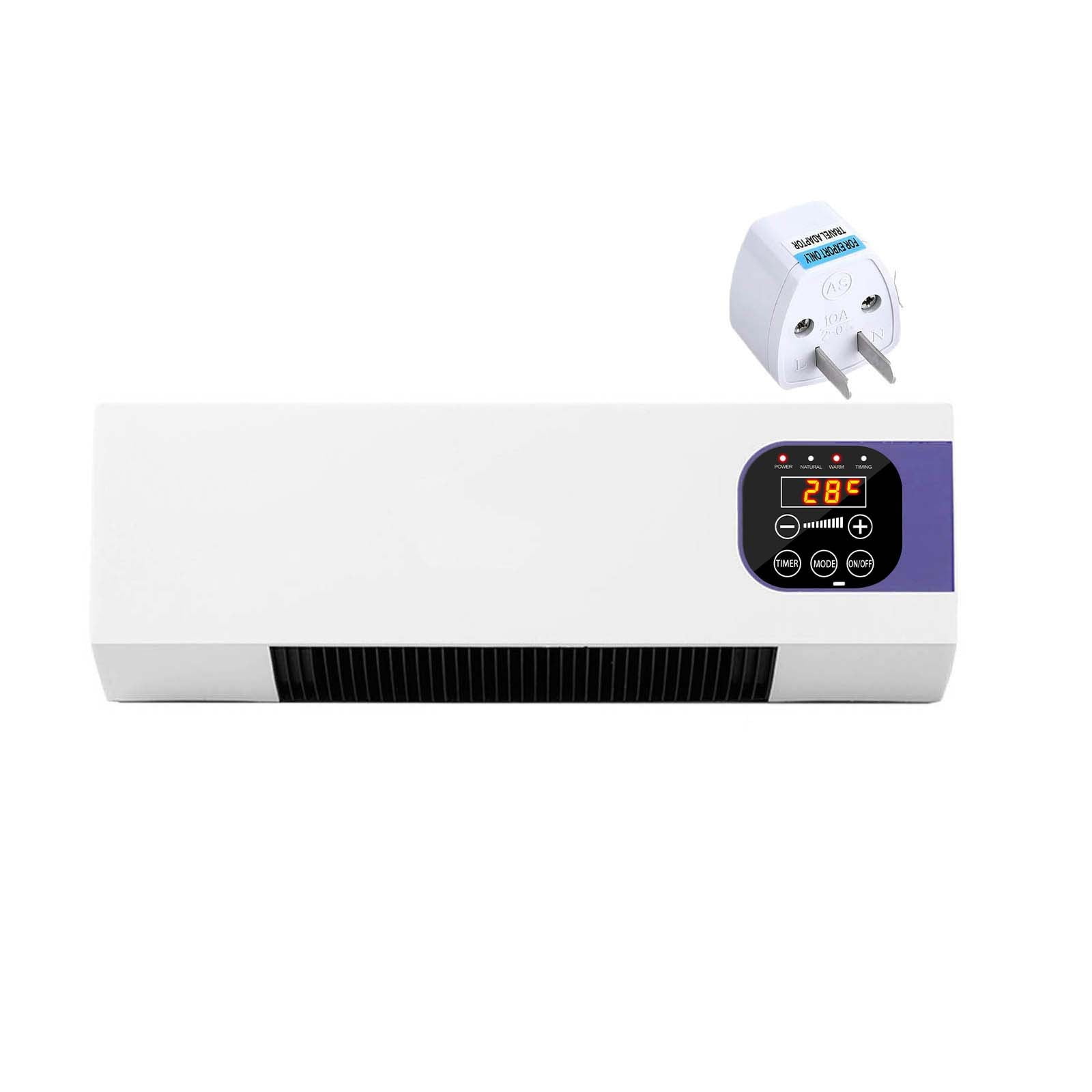 FYHALE 8,000 BTU Wall-Mounted Air Conditioner and Heater with Remote Control (White, 350 sq ft Coverage) ofgtx
