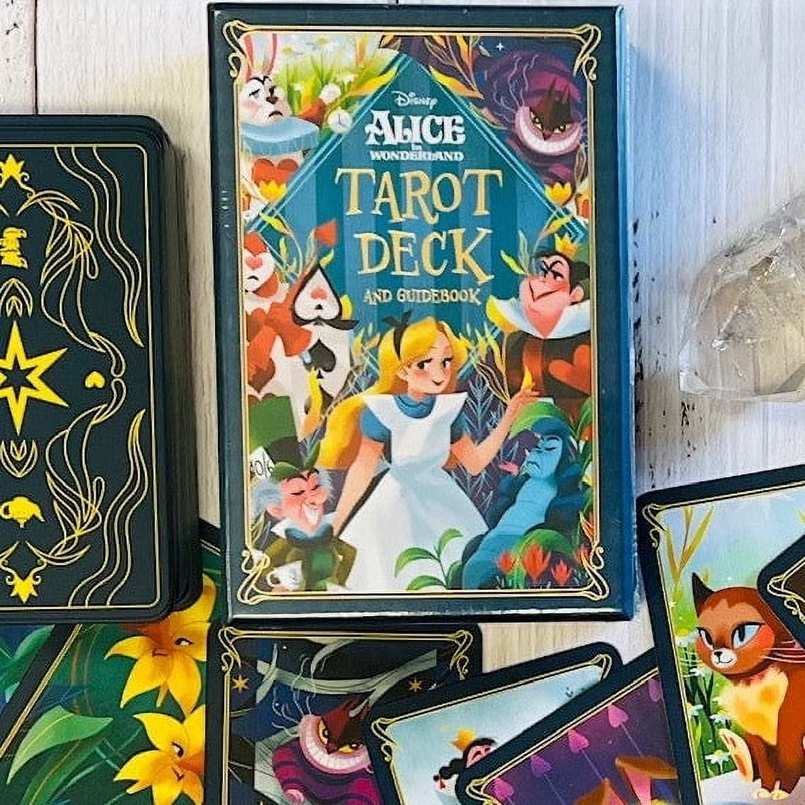 Minerva Siegel Disney Alice in Wonderland 70th Anniversary Tarot Deck (78-Card Set, 3.88 in) bacs4