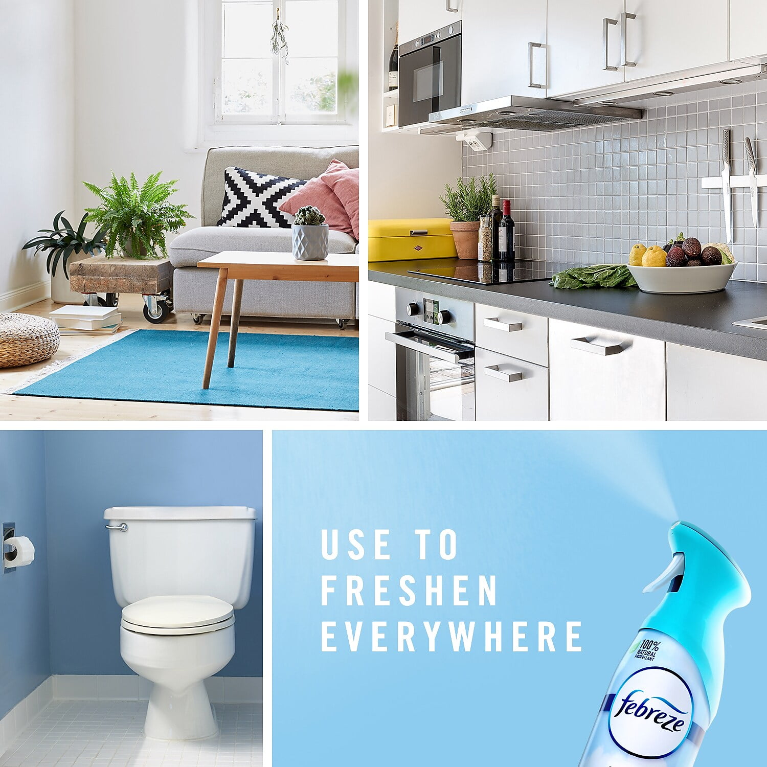 Febreze Air Freshener Spray, Odor-Fighting Room Mist, Crisp Clean Scent (8.8 oz, 2 Count) f3joh