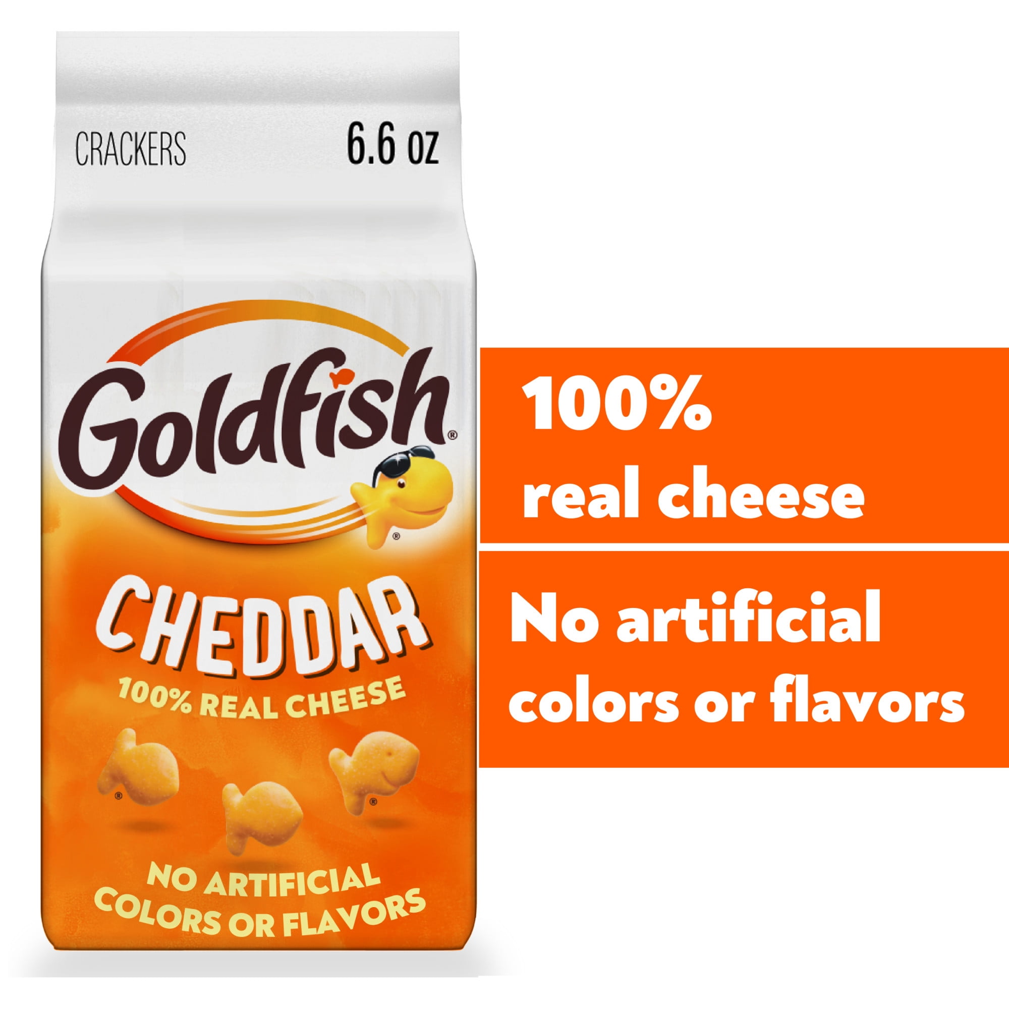 Goldfish Cheddar Crackers Baked Snack Crackers (Original Cheddar, 6.6 oz) w4x3f