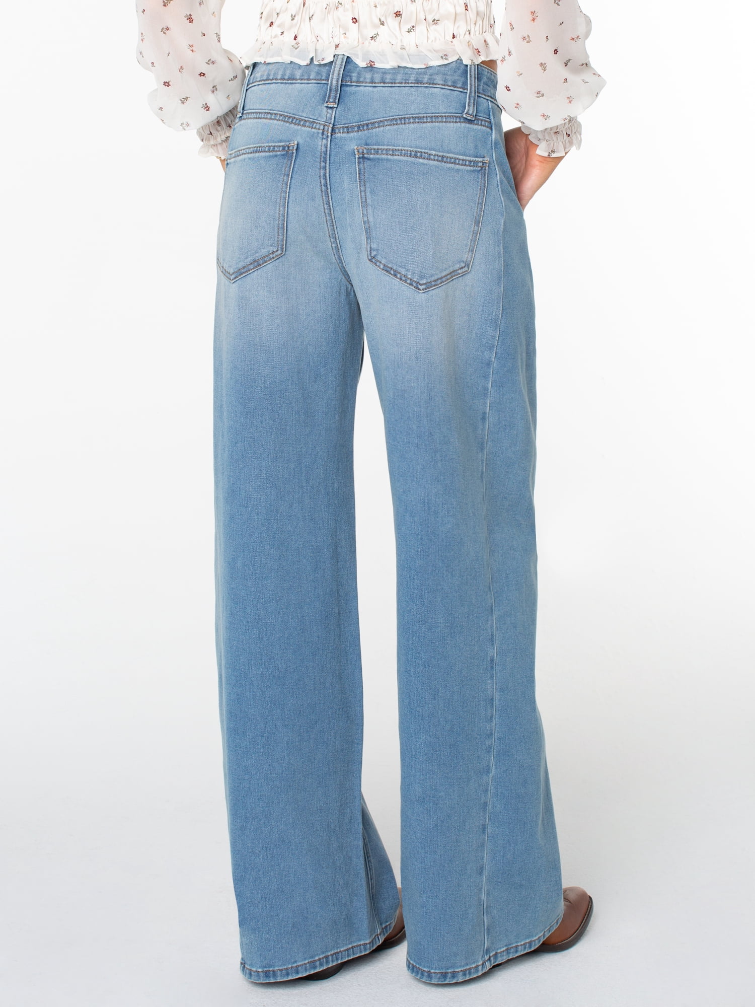 Celebrity Pink Women's Wide Leg Stretch Denim Jeans (Pink, 1-24) 2pcfw