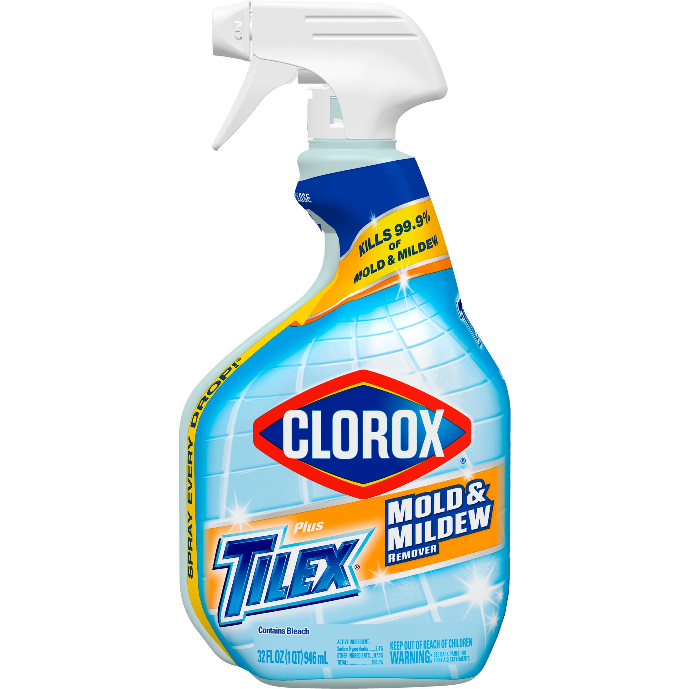 Clorox Plus Tilex Mold and Mildew Remover Spray for Bathroom and Shower (32 fl oz) d4f9h