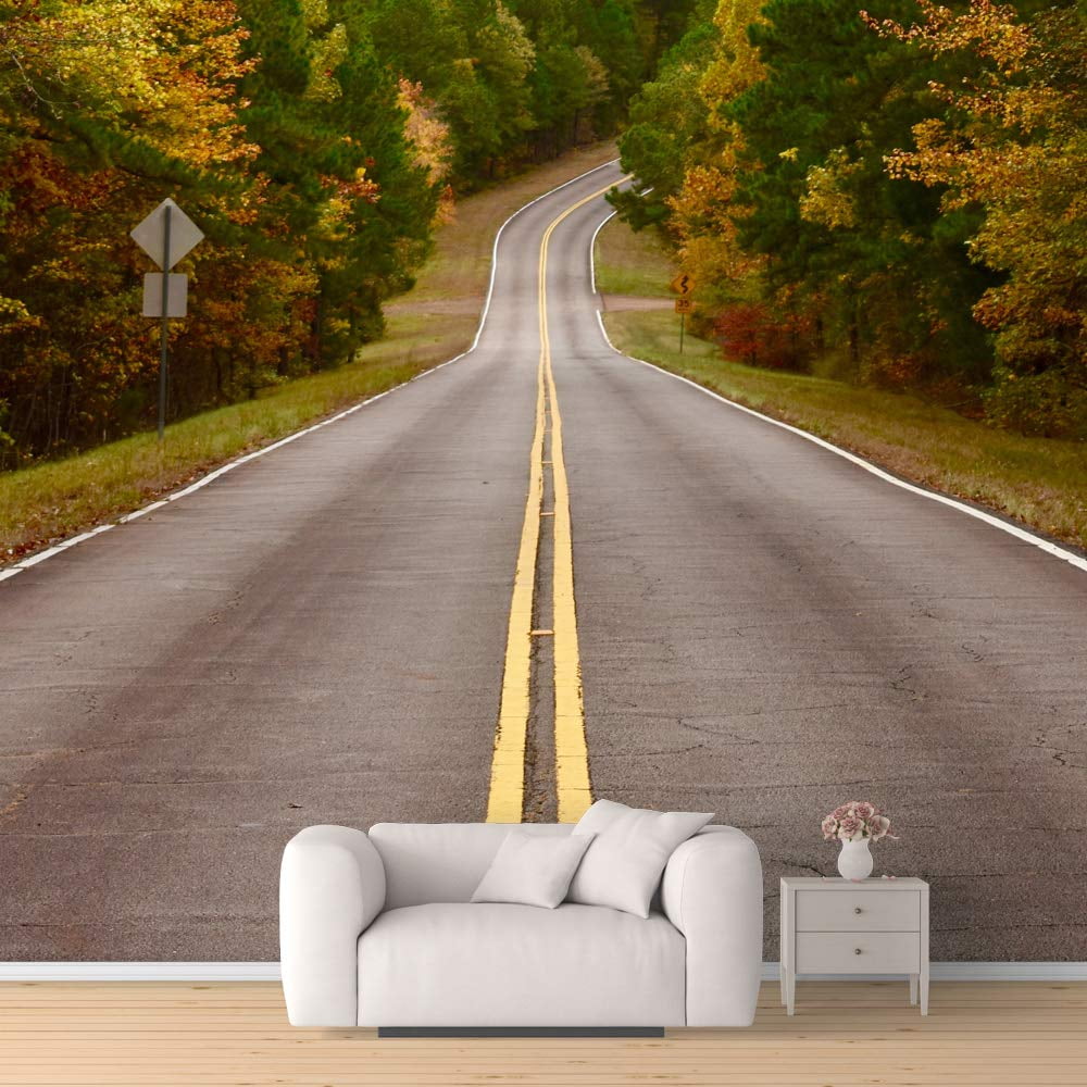 IDEA4WALL Highway Peel and Stick Wall Mural Removable Adhesive Decor (6-Piece Set, 100 in x 144 in) emj6y