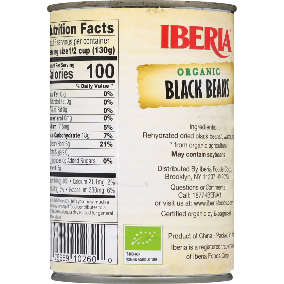 Iberia Organic Black Beans (Black, 15 oz) nkza7