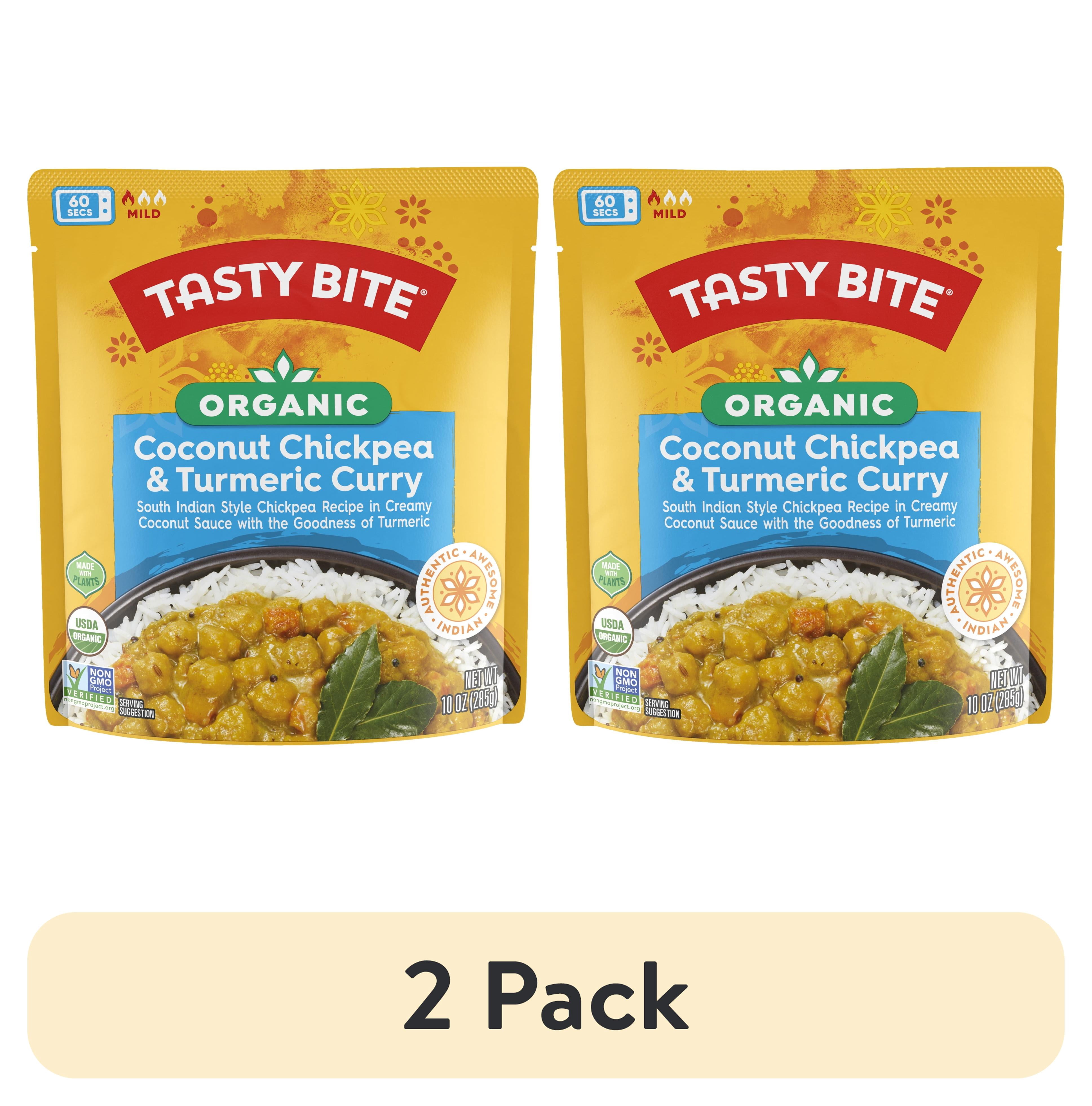 Tasty Bite Organic Coconut Chickpea & Turmeric Curry, Ready-to-Heat Meal (2 Pack, 10 oz) olh4b