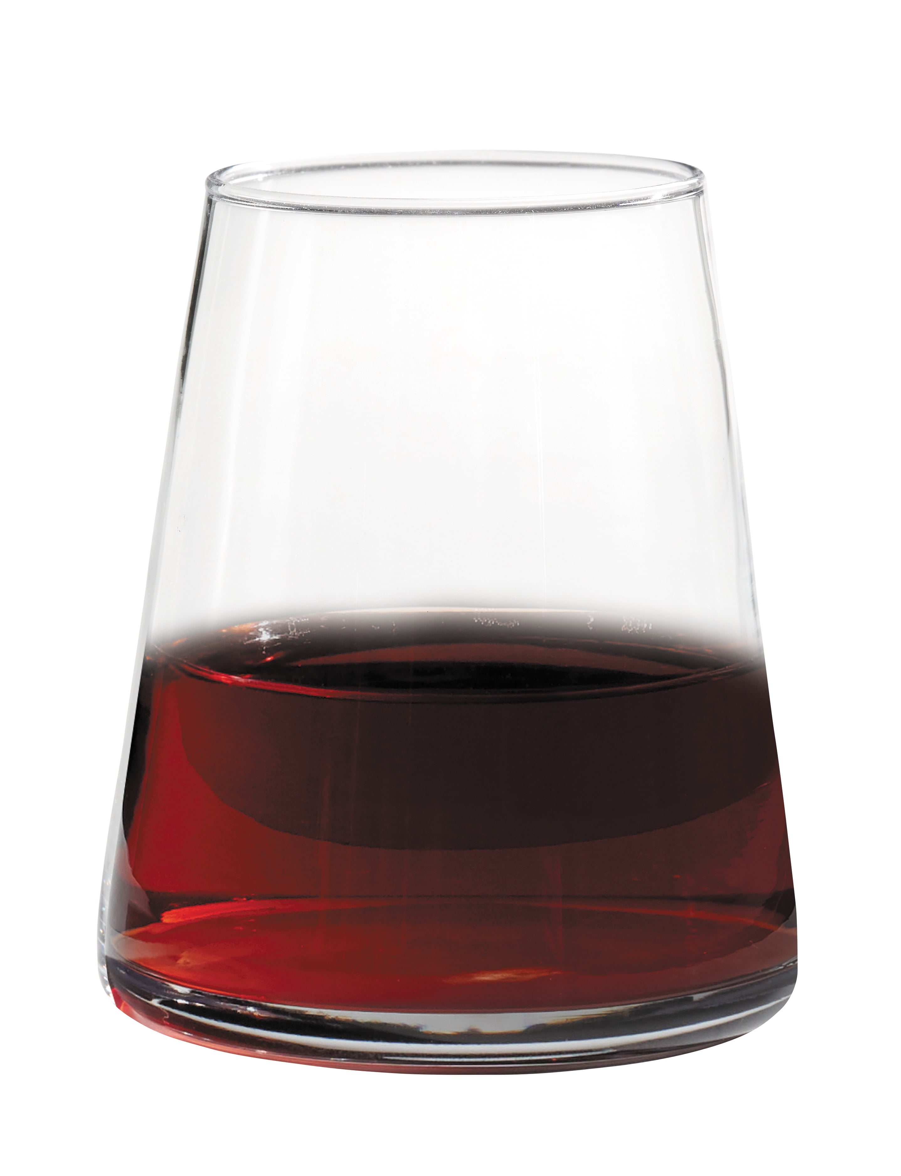 Better Homes & Gardens Flared Stemless Wine Glass Set, Contemporary Drinkware (Clear, 17 oz, Set of 4) 3477y