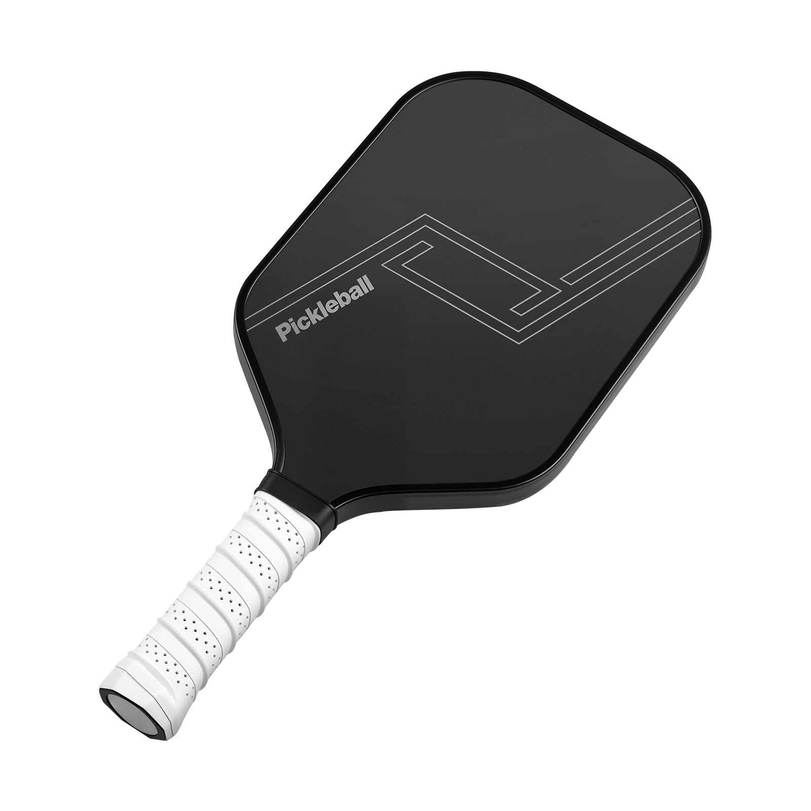 KFFKFF Pickleball Paddle T700 Carbon Fiber Surface with Honeycomb Core (Black, 7.86 oz) acl38