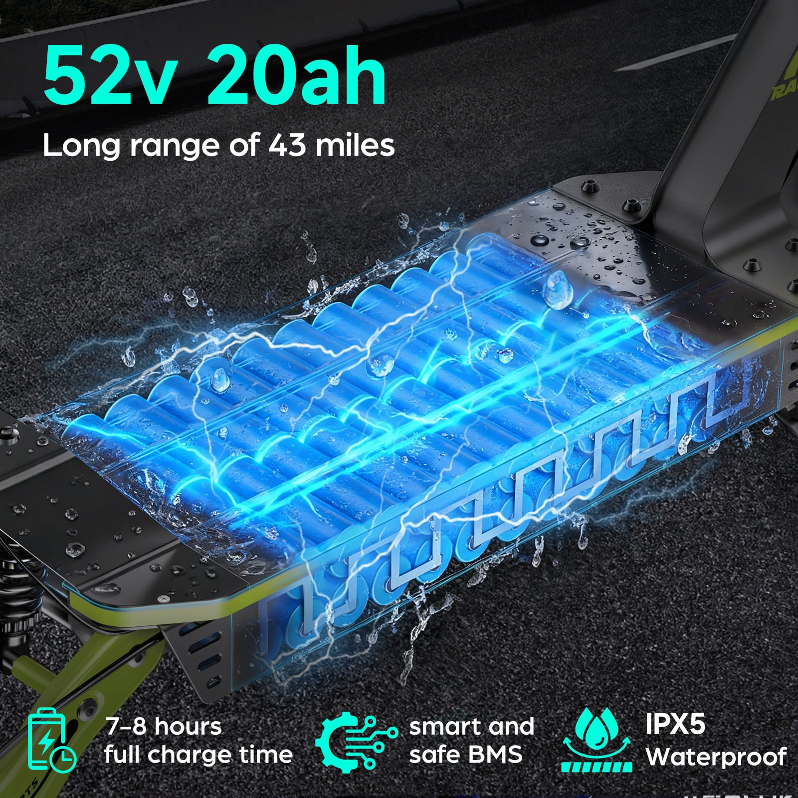 GOKEEP Electric Scooter for Adults, 1500W Motor, 43-Mile Range, 11-inch Off-Road Tires, Foldable Commuter Scooter (Green) 2zmnl