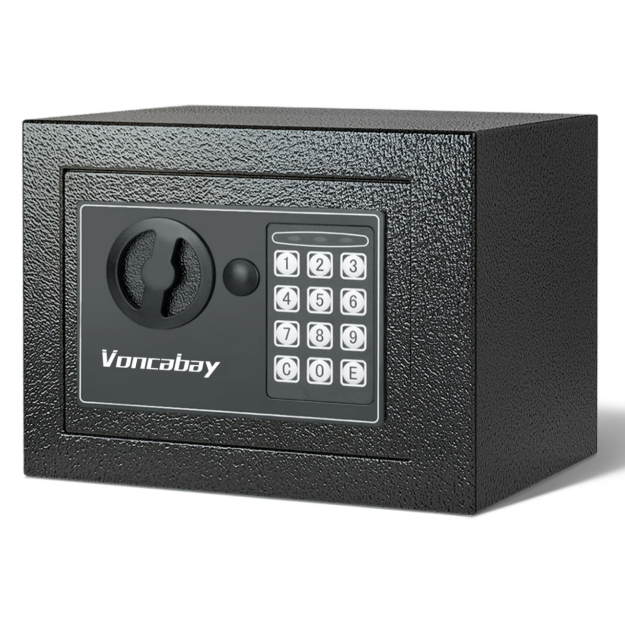 Voncabay Digital Security Safe Box with Fireproof Document Bag (Black, 12 in x 8 in x 8 in) um07f