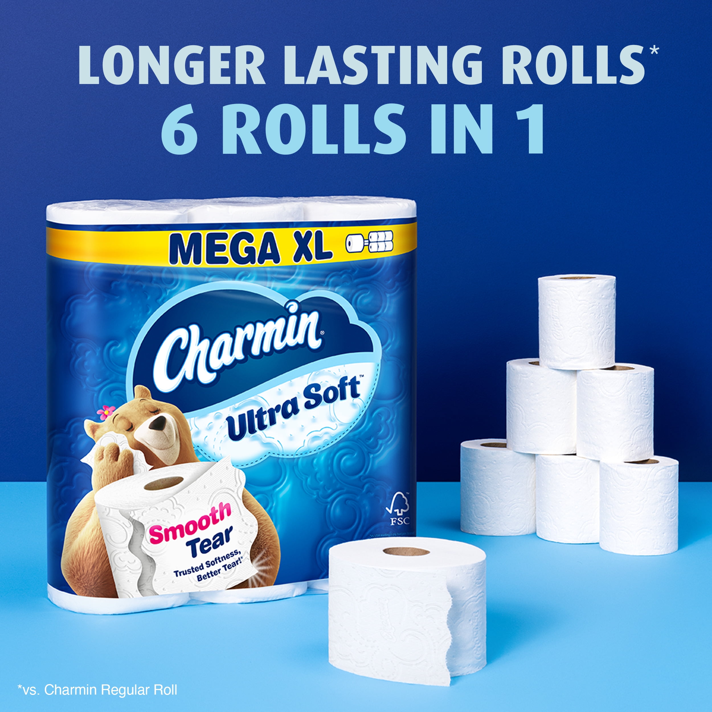 Charmin Ultra Soft Toilet Paper (12 Mega XL Rolls, 336 Sheets Per Roll) mzvmw