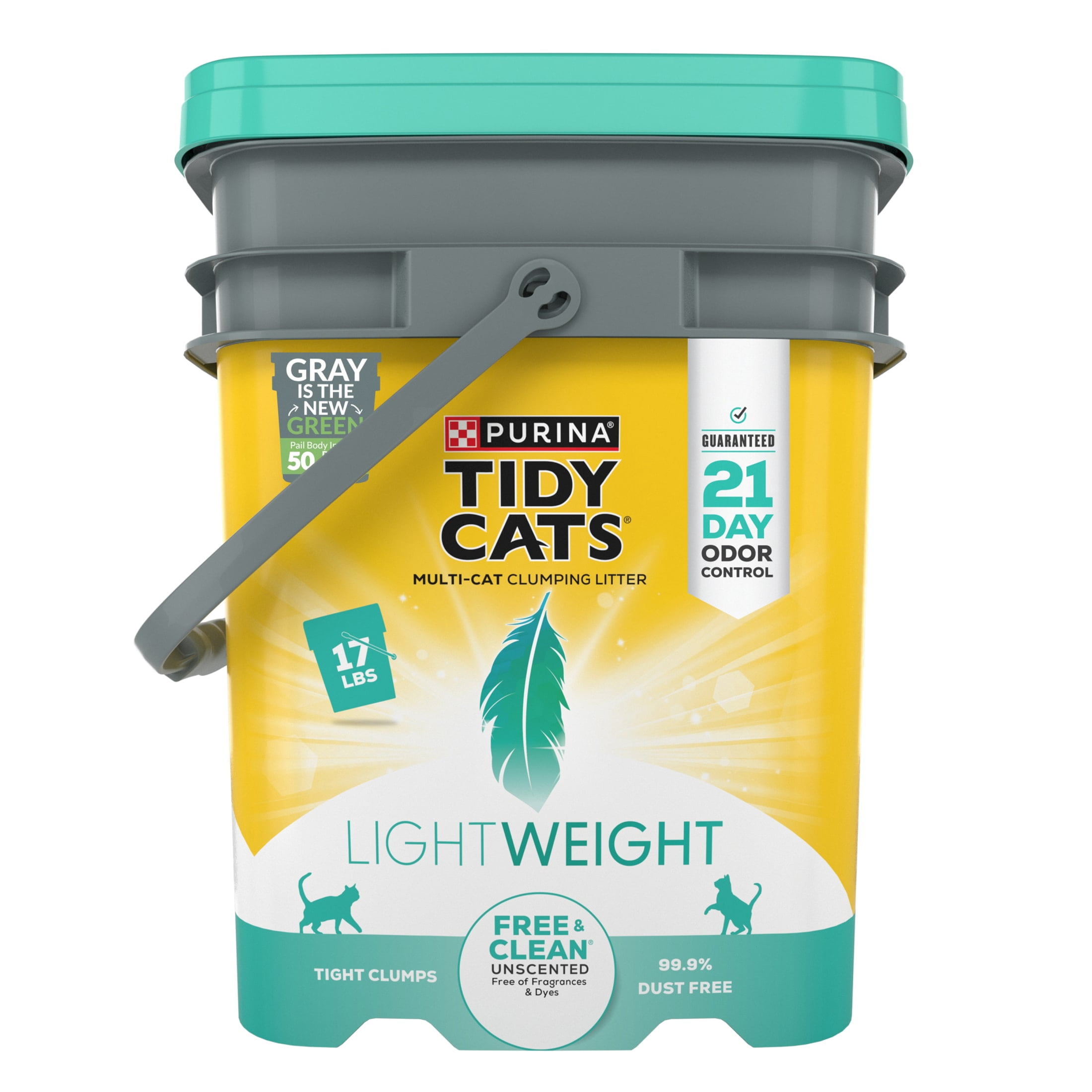 Tidy Cats Free and Clean Unscented Clumping Cat Litter (17 lb) y3te0