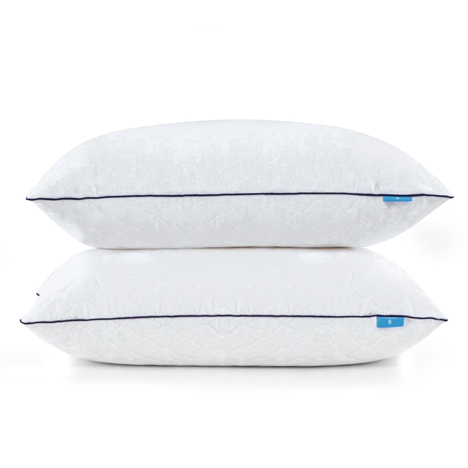 SORMAG Bed Pillows for Sleeping, Hypoallergenic Down Alternative, Hotel Collection (White, Queen Size 20 in x 30 in, 2 Pack) iqbng