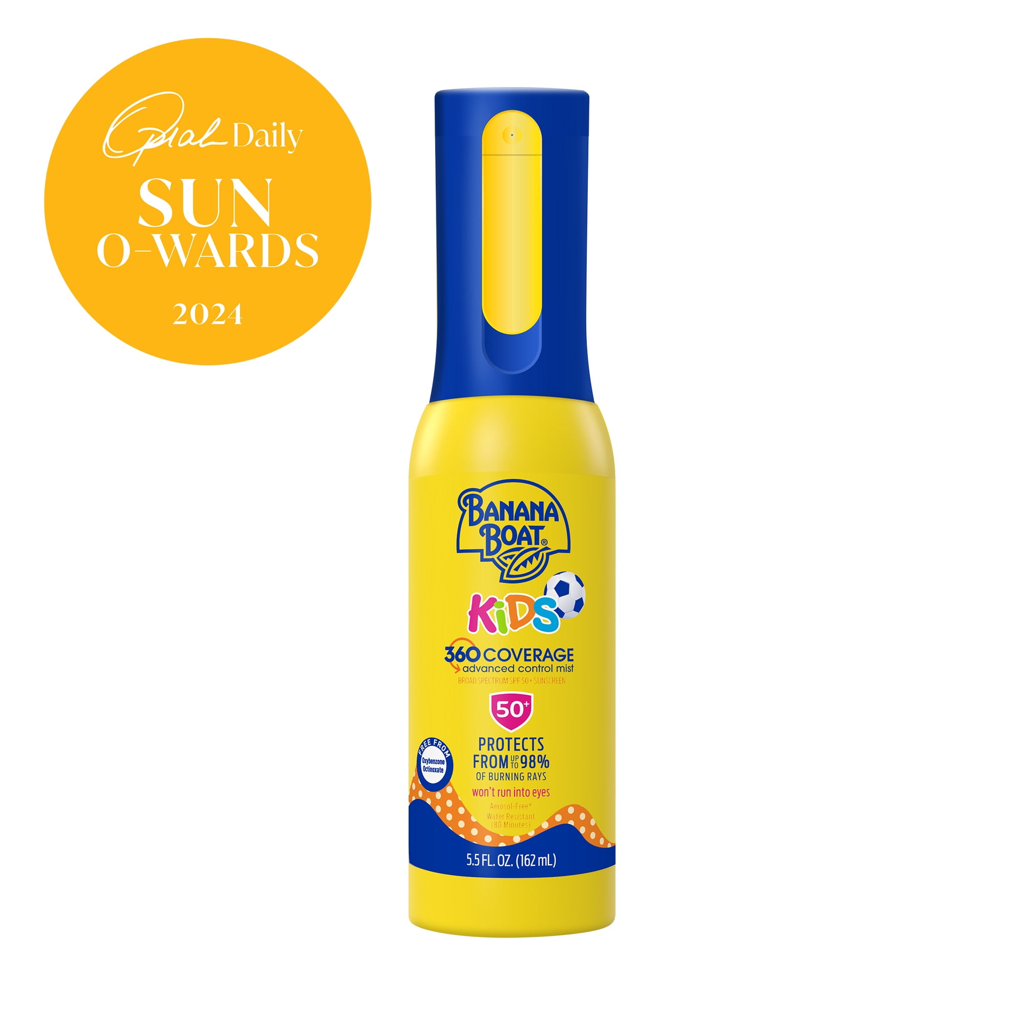 Banana Boat Kids 360 Coverage SPF 50 Sunscreen Mist (Refillable Spray, 5.5 fl oz) jhdl7