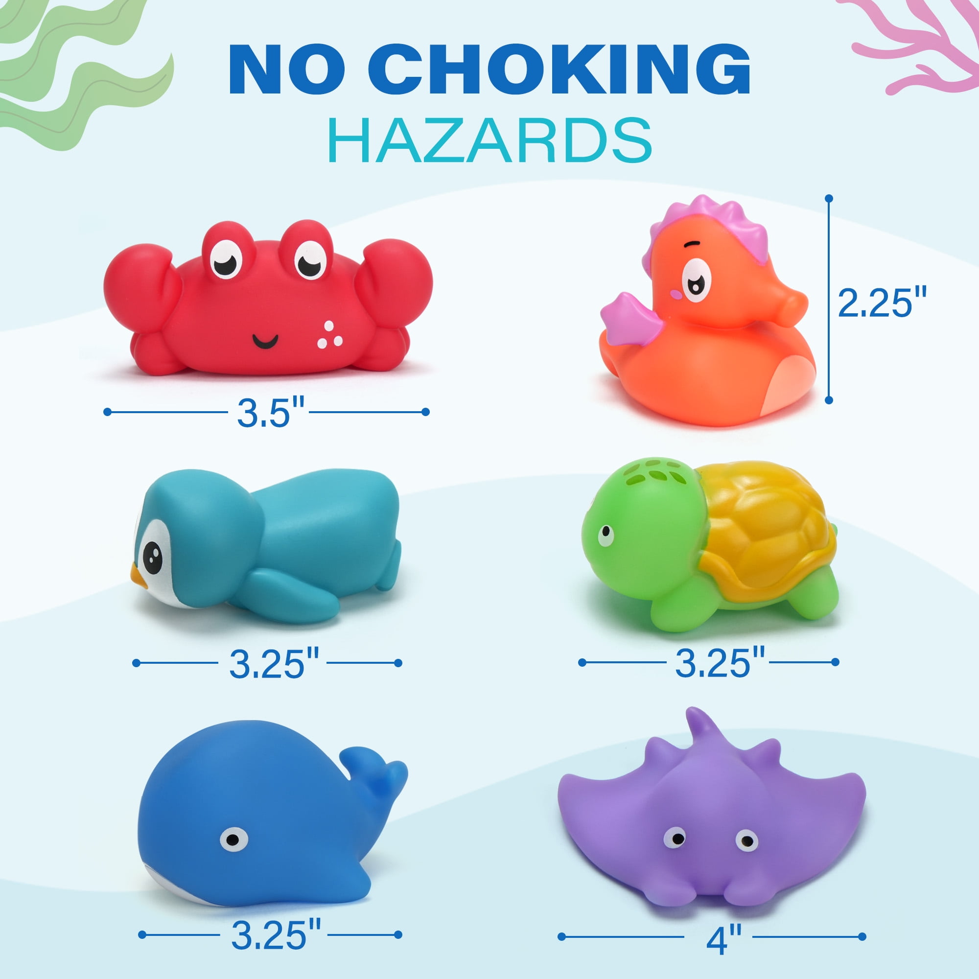 BenBen Color Changing Ocean Animal Bath Toys (6 Piece Set) rkfpu