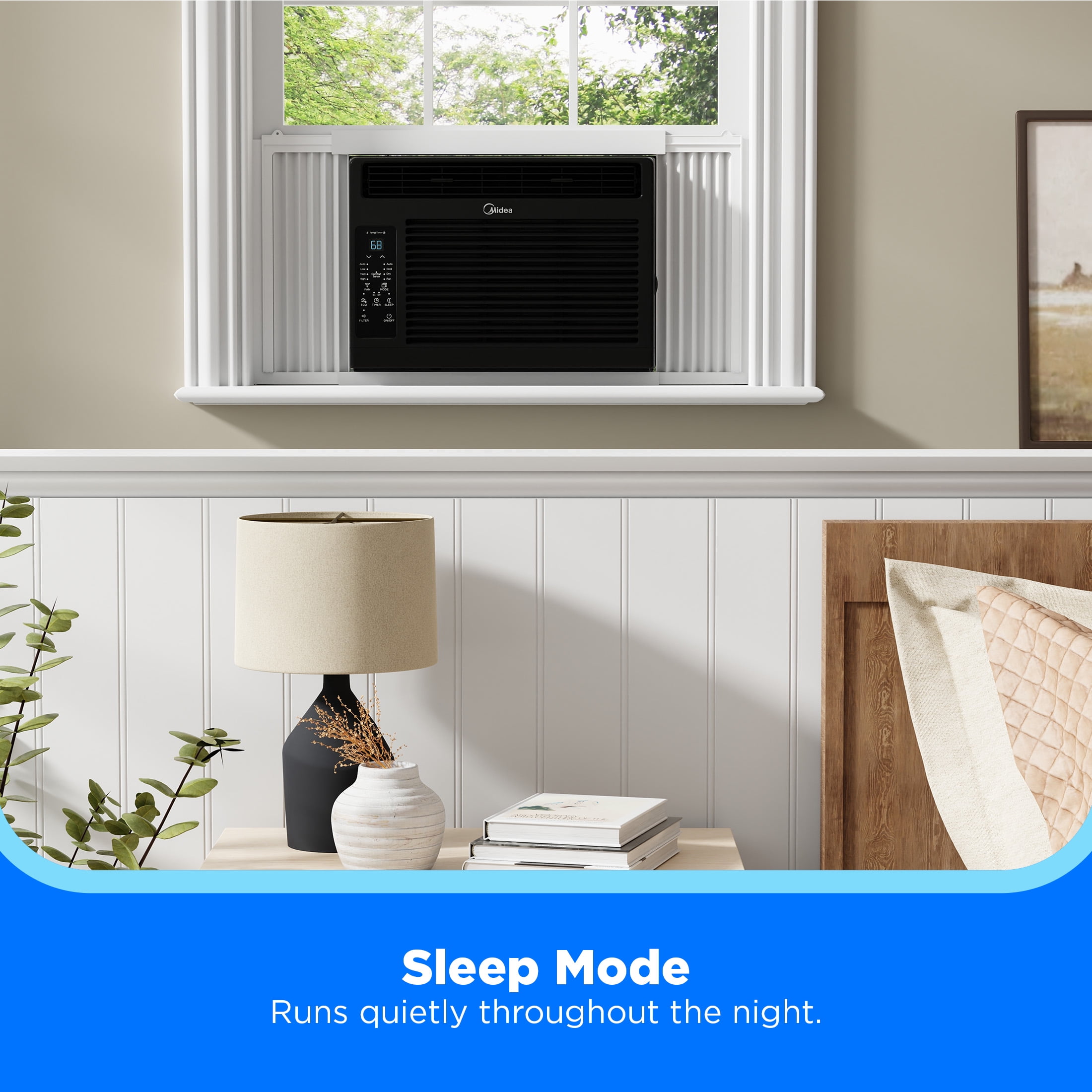 Midea 6,000 BTU Window Air Conditioner with Comfort Sense Remote (Black, 2 Pack) 25zid