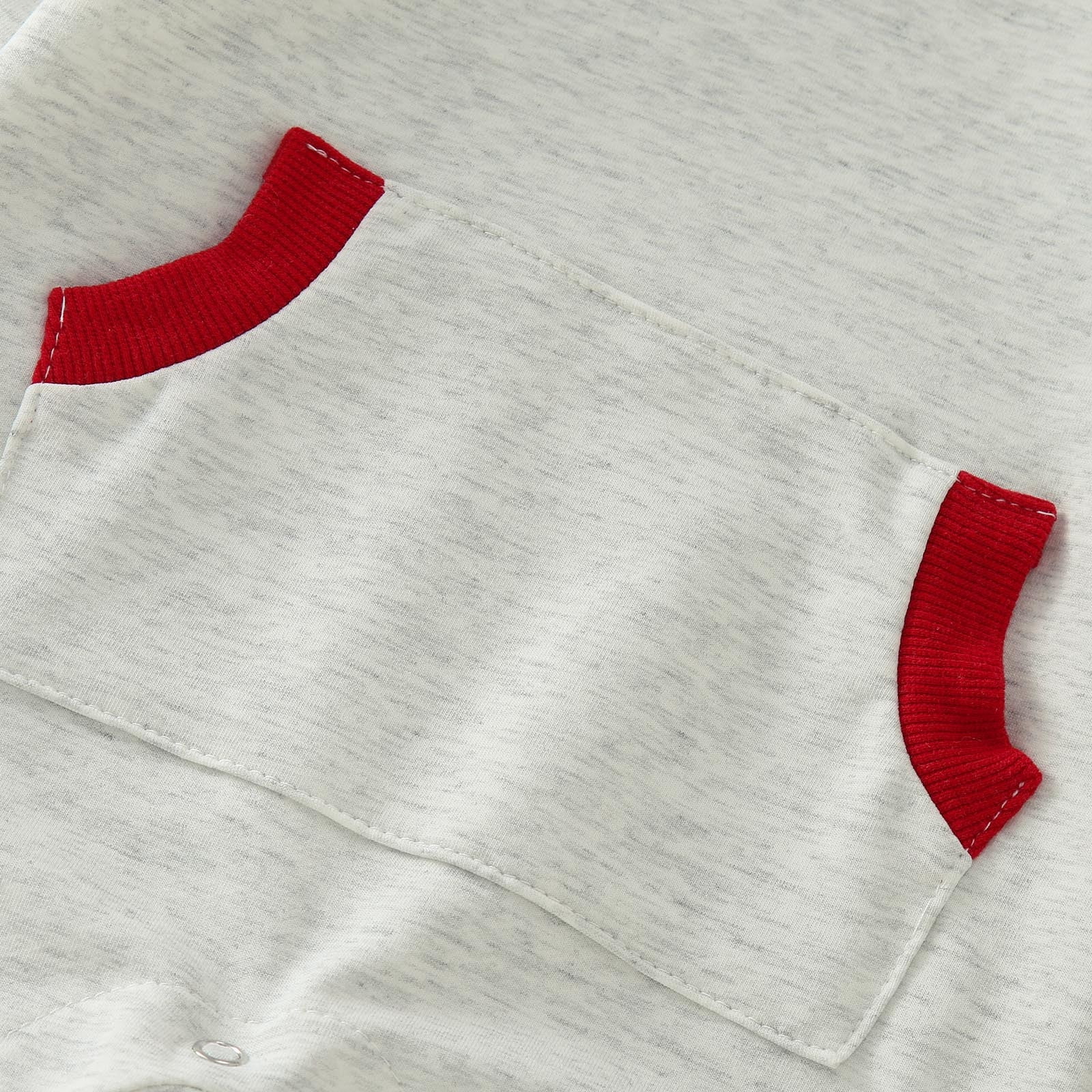 Byoo Baby Boys Valentine's Day Heart Print Hooded Romper (Grey, 12-18 Months) jqbuq