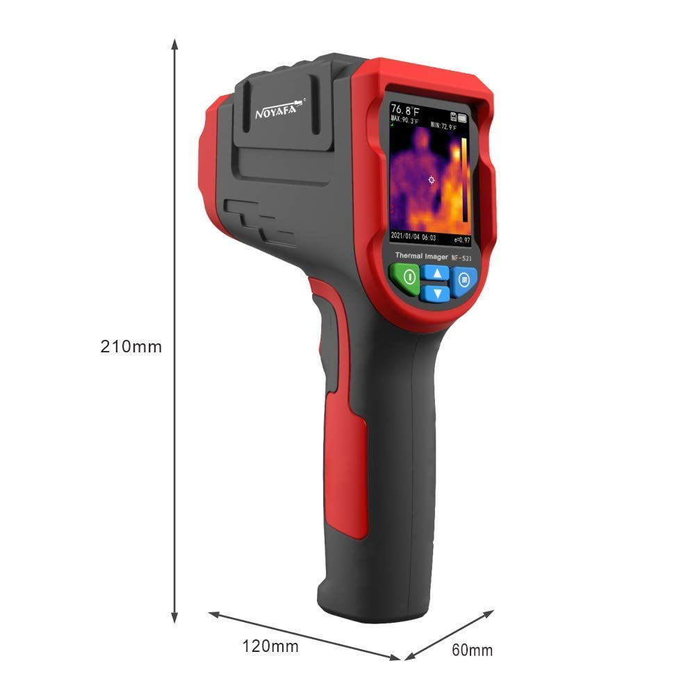 NOYAFA NF-521 Infrared Thermal Imaging Camera, Handheld Industrial Thermal Imager with 2.4 in LCD Display (Red) pid5x