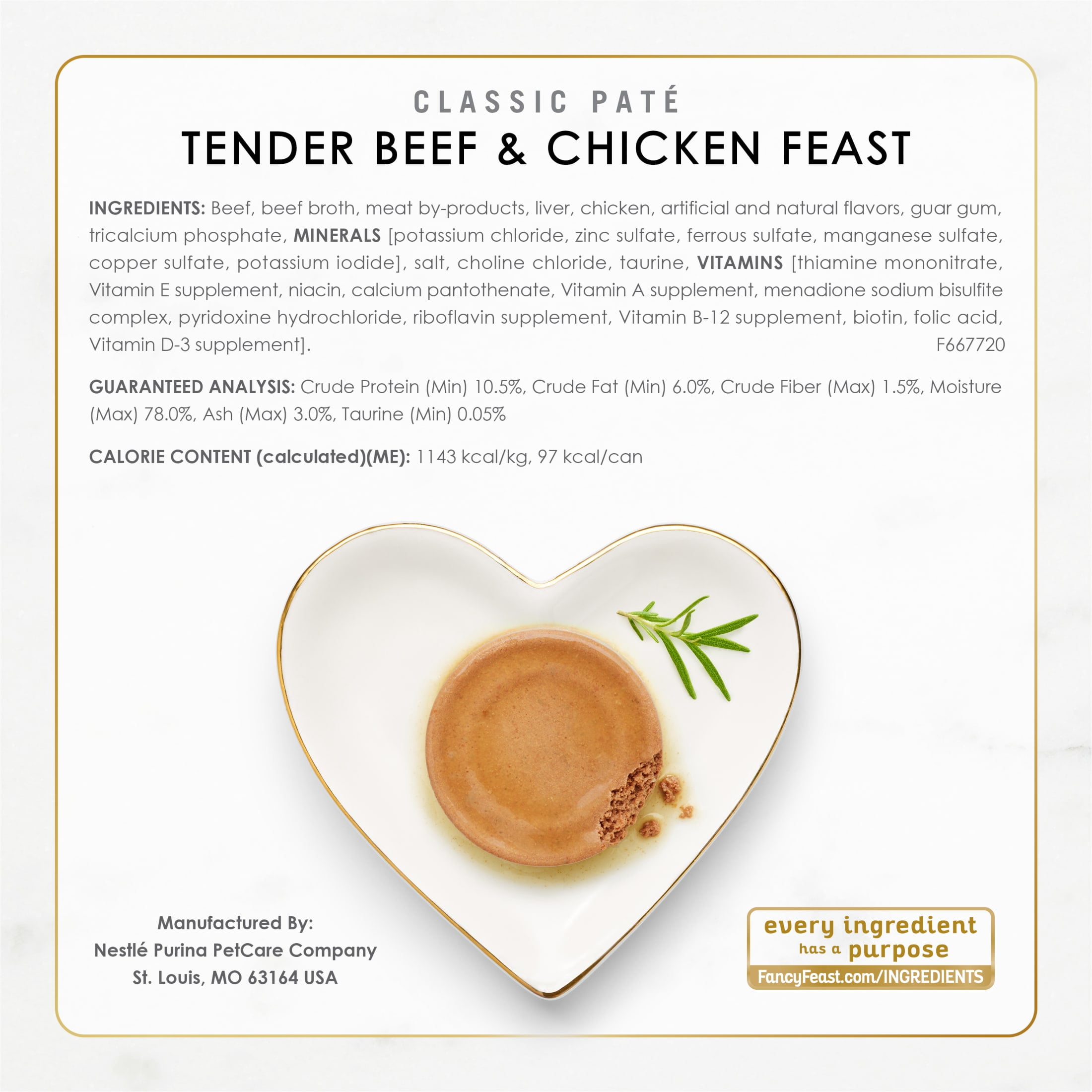 Fancy Feast Classic Pate Wet Cat Food Poultry & Beef Variety Pack (30 Pack, 3 oz) 8uc3v