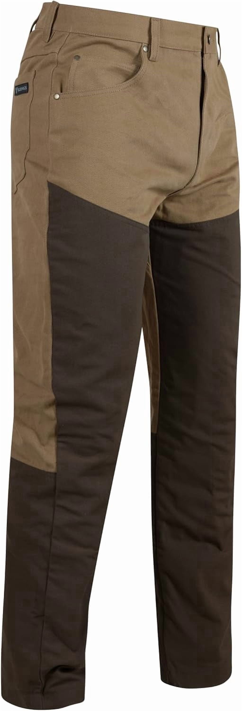 King's Camo Men Cotton Canvas Field Pant Durable Upland Hunting Trousers (Khaki, 38-34T) fyh4q