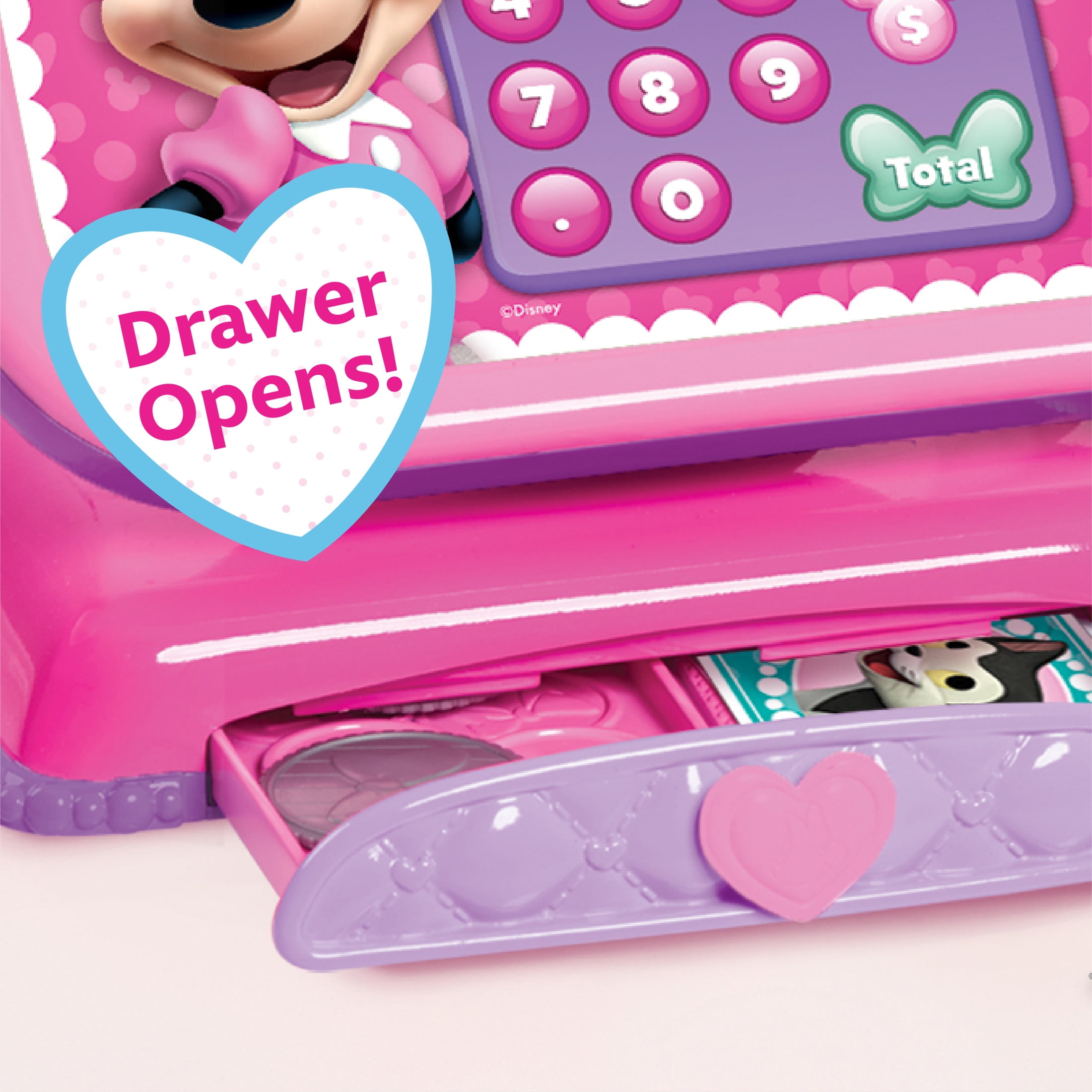 Minnie Mouse Bowtique Cash Register Interactive Pretend Play Set with Scanner and Play Money (1 Set) l3qqj