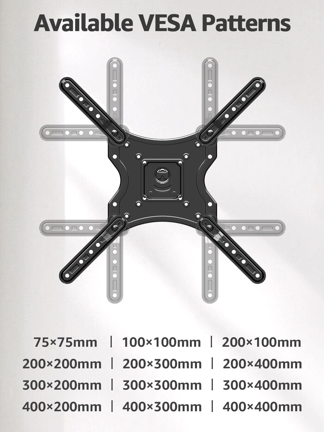 Mount Pro Full Motion TV Wall Mount for 26-60 in Flat Curved TVs, Heavy-Duty Articulating Arm with Swivel and Tilt (77 lb) 6qykt