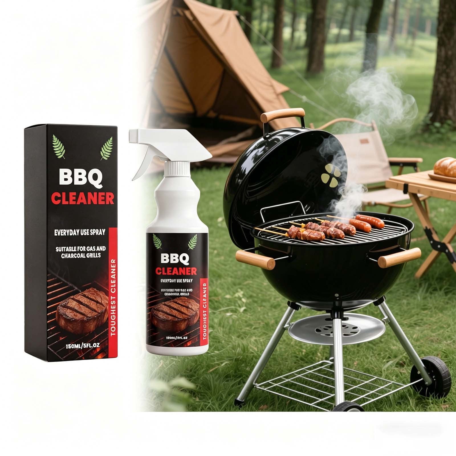Kanzd BBQ Grill and Kitchen Degreaser, Powerful Grease and Stain Remover for Gas and Charcoal Grills (5.07 fl oz) 5z317