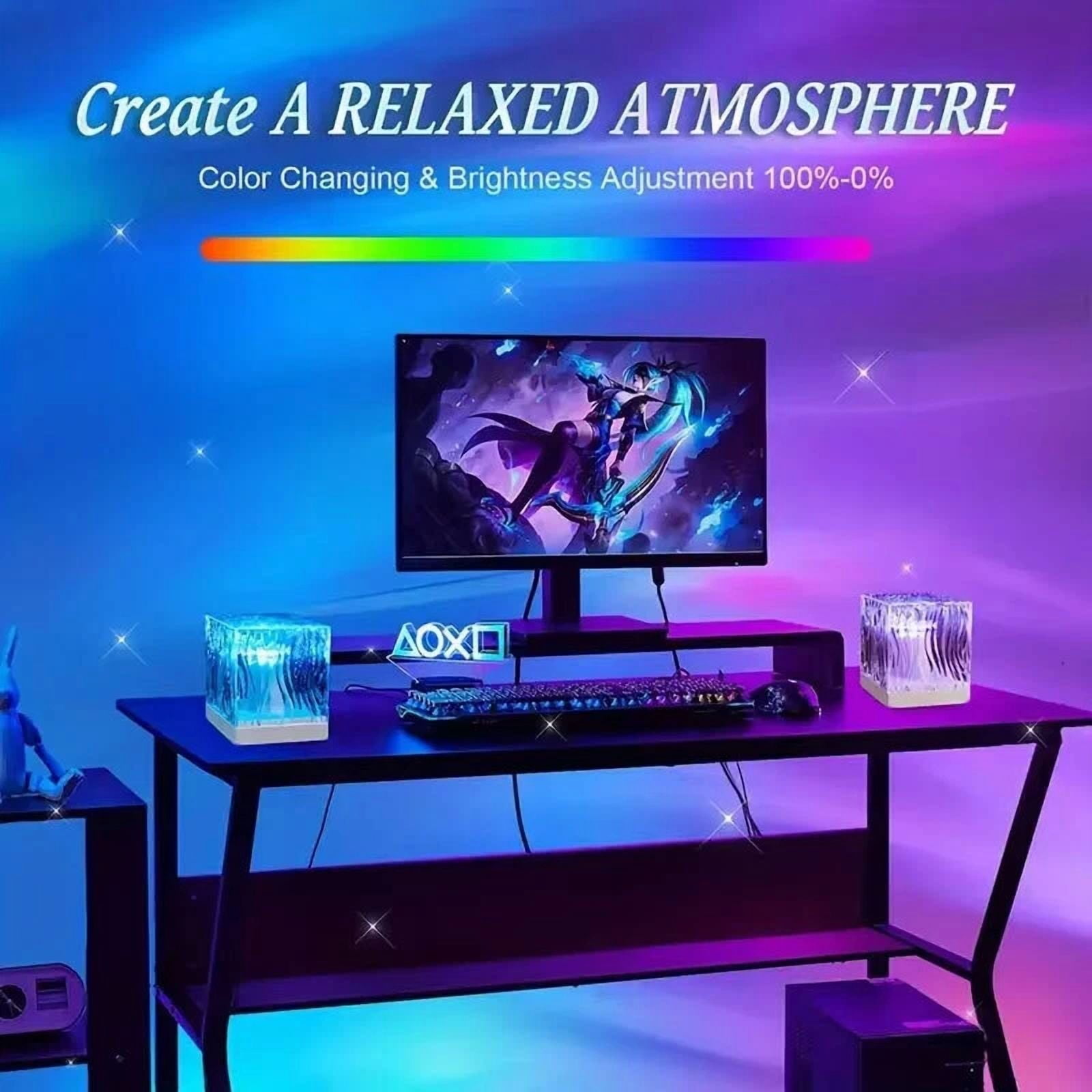 KLYNE Ocean Wave Northern Lights Projector Lamp 16-Color LED Night Light (Cordless, 1 Unit) uxrbb