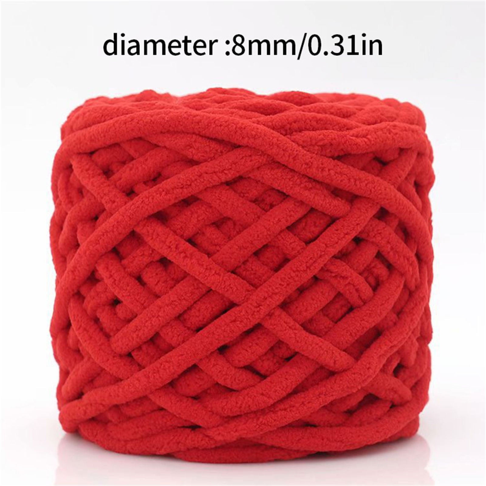 pdqouc Soft Velvet Knit Yarn for DIY Crochet Projects (Red, 16 oz) mhpx7