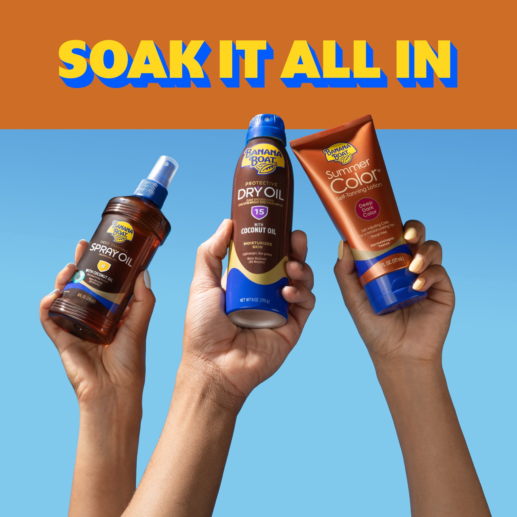 Banana Boat Dry Oil Sunscreen Spray, Broad Spectrum SPF 15, Lightweight & Water Resistant (9.5 oz) ocdw6