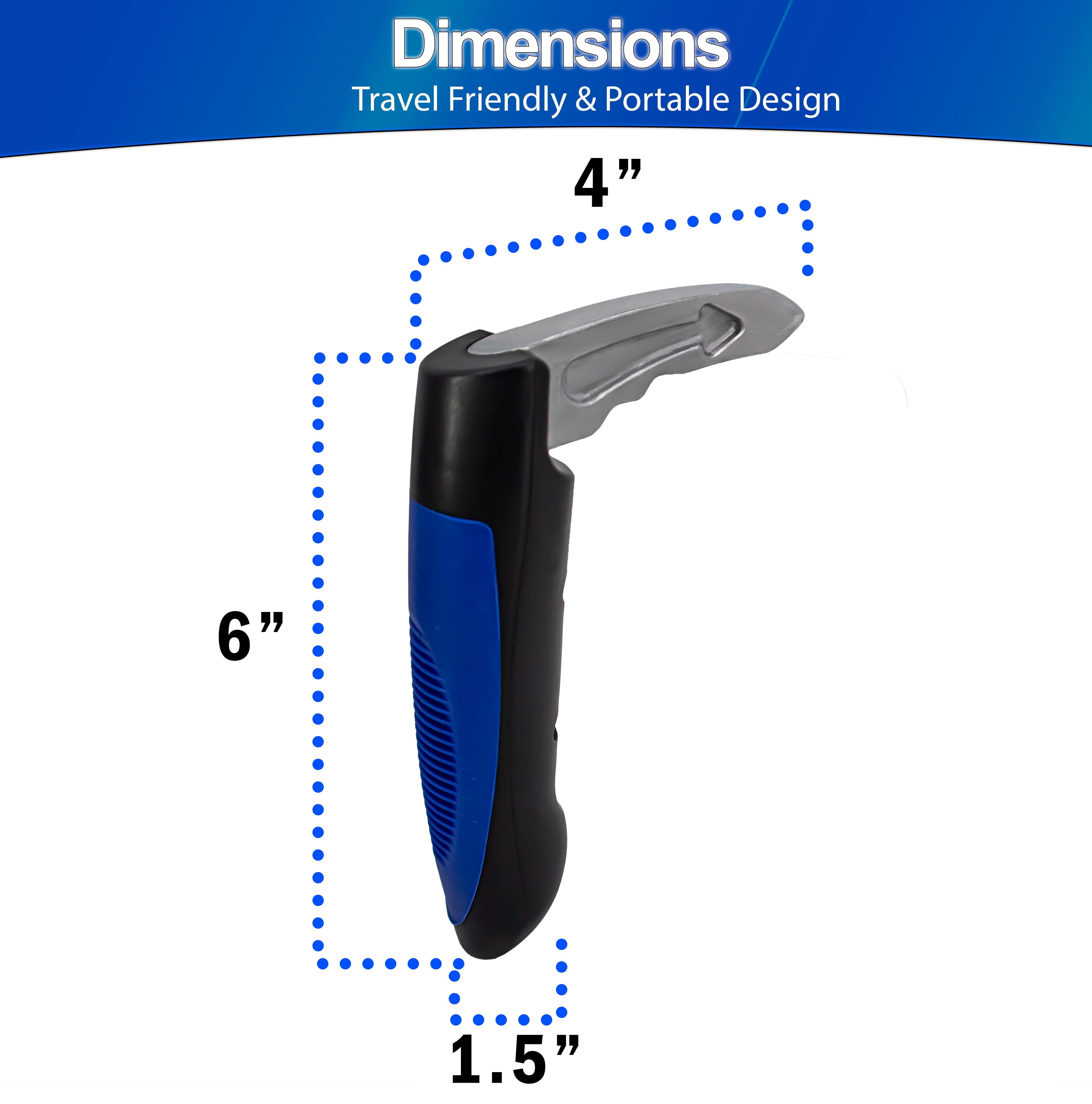 5 Star Super Deals Car Door Assist Handle and Window Breaker (Black, 1 Pack) toe4r
