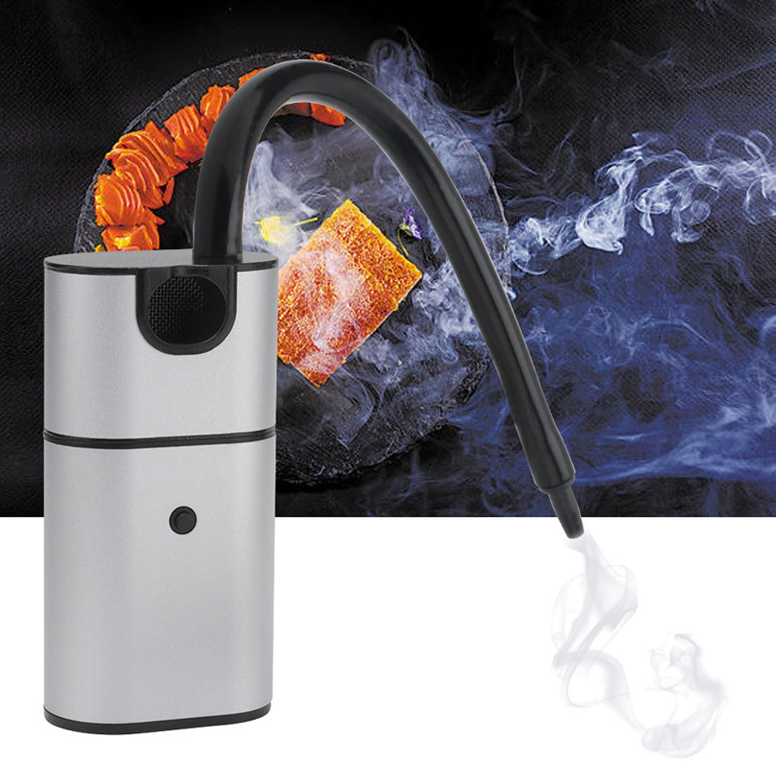 VALSEEL Portable Cold Smoke Generator for BBQ Grills and Smokers (Silver, 8 in) 7qbz8