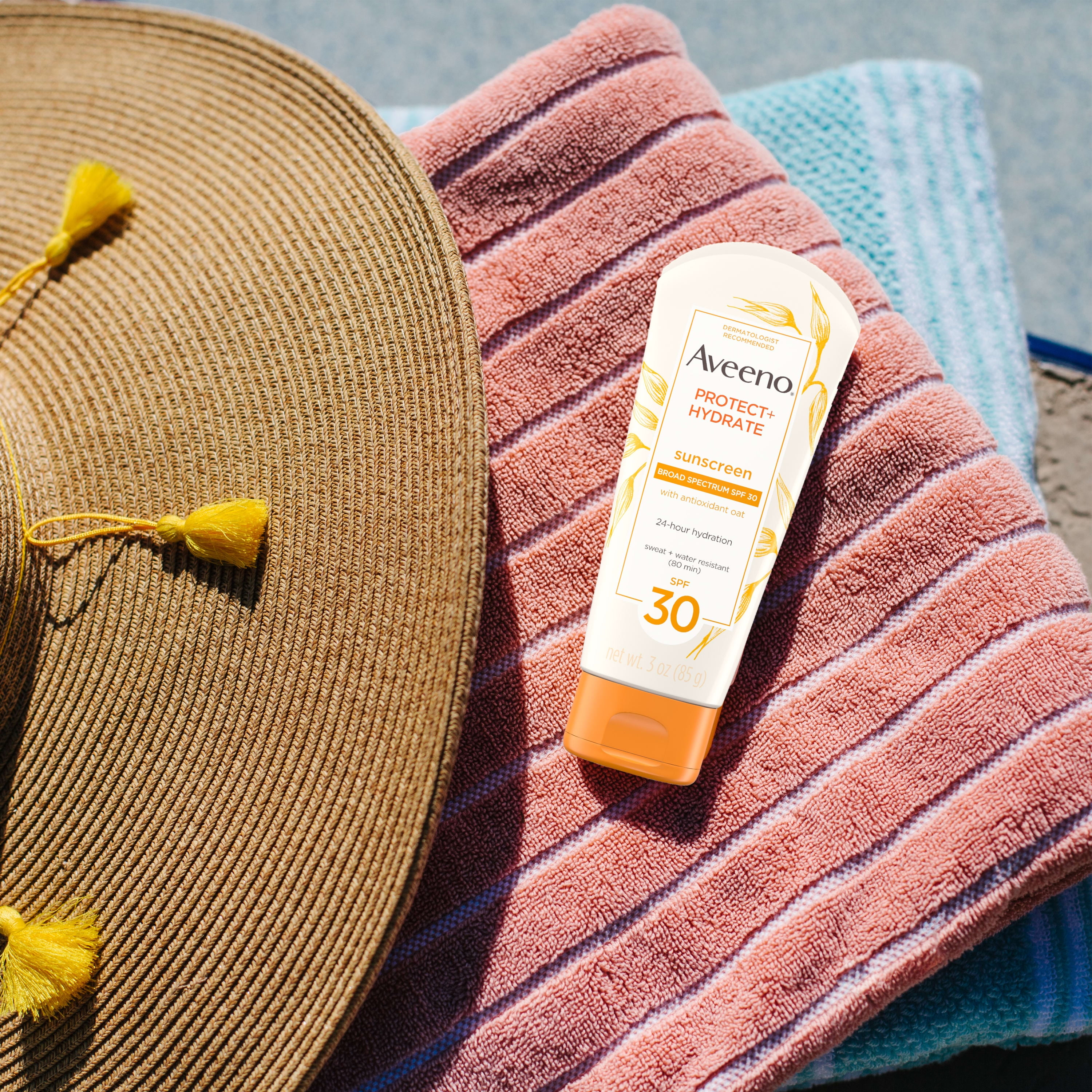 Aveeno Protect + Hydrate Face Sunscreen Lotion with Broad Spectrum SPF 30 (3 oz) mgjo5