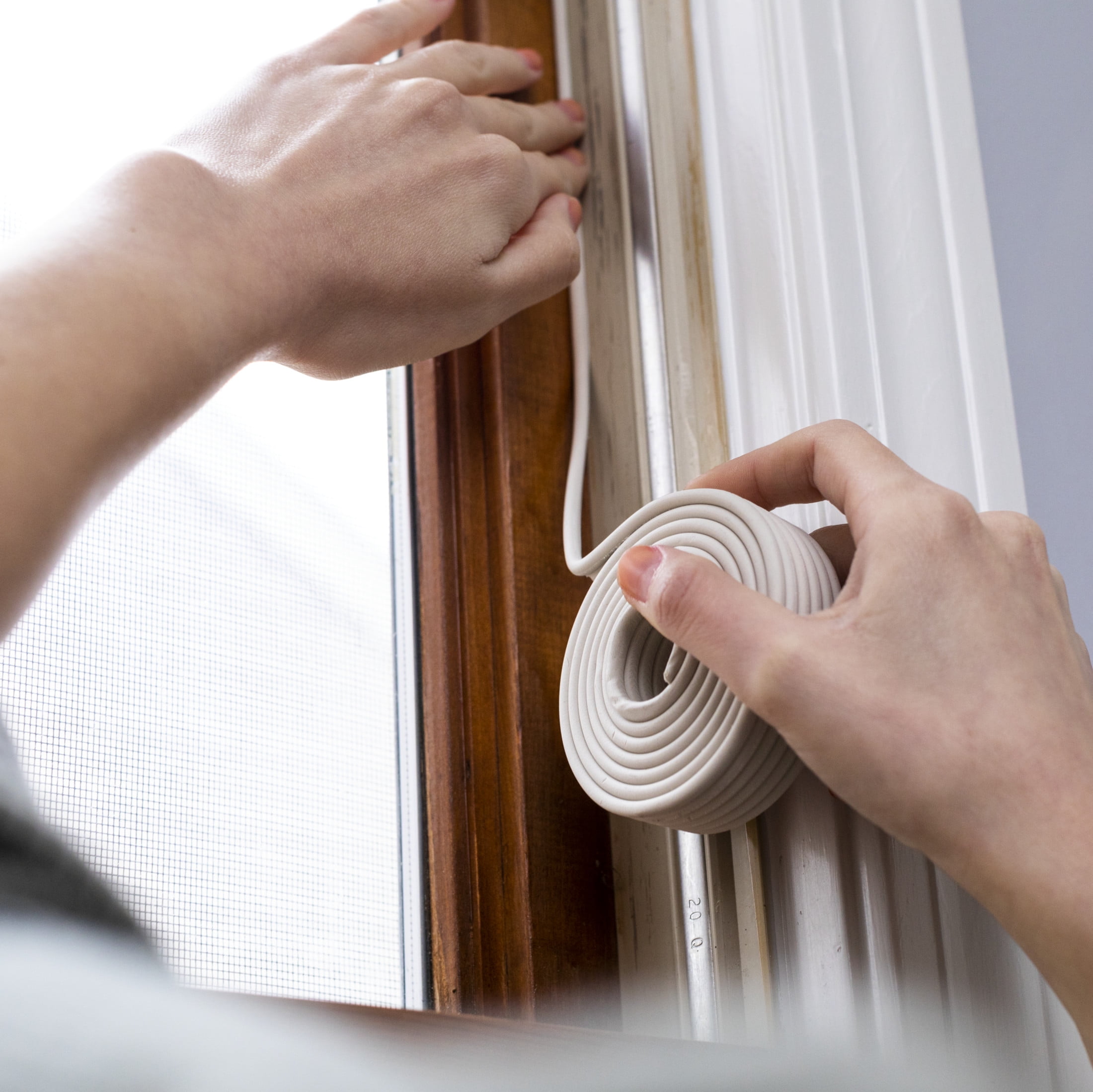 Duck Brand Rubber Rope Caulk for Windows and Doors (White, 0.125 in. x 35 ft.) qspd3
