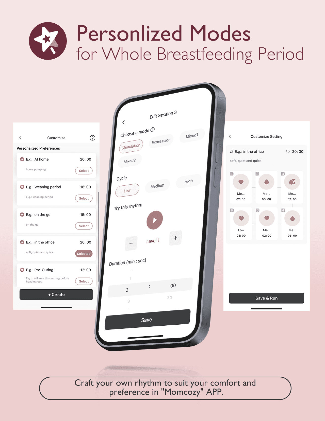 Momcozy M9 Hands-Free Wearable Breast Pump, App-Controlled Portable Milk Extractor (Cozy Red, 2 Pack, 5.07 fl oz) zs18a