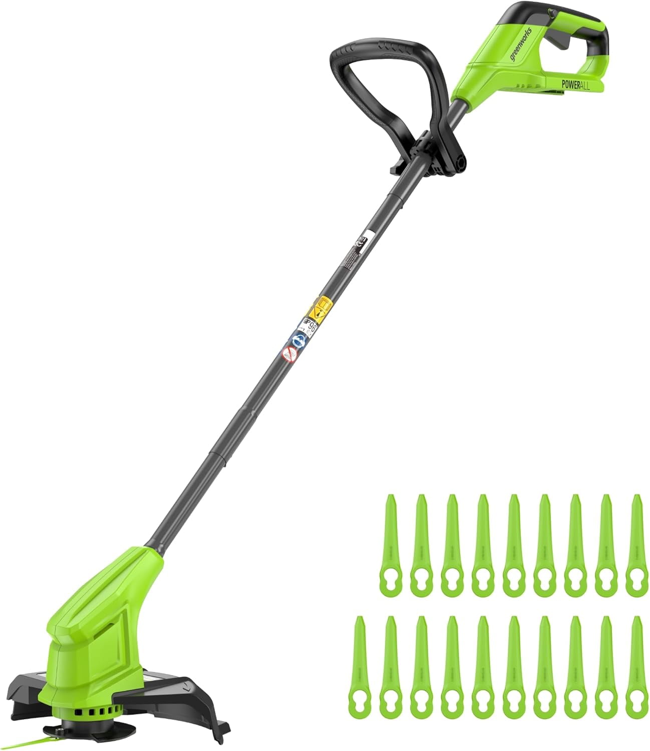 Greenworks 24V Cordless String Trimmer, 10-inch Cutting Path, Lightweight Ergonomic Design (Green, 4.7 lb) zr1gf
