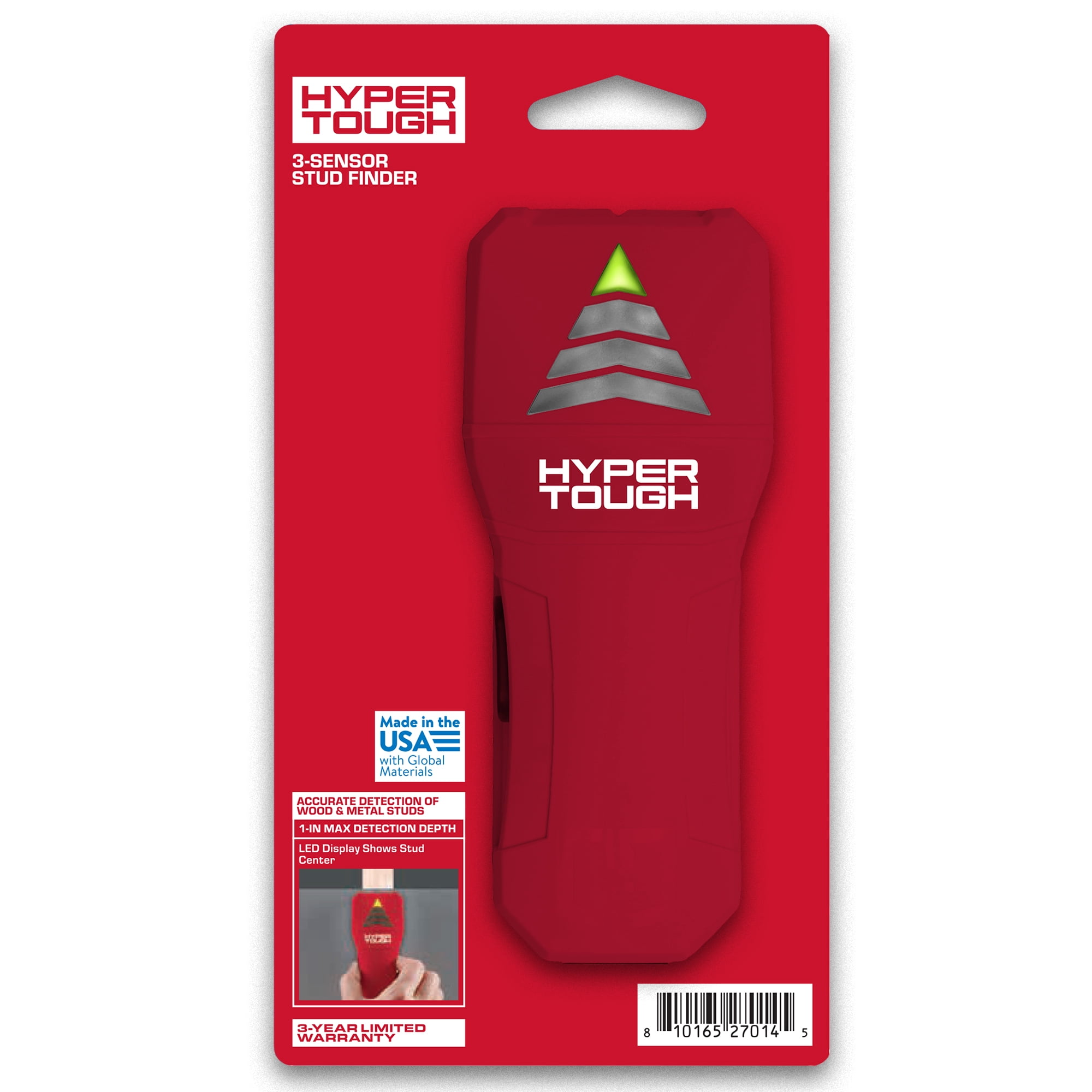 Hyper Tough 3-Sensor LED Electronic Stud Finder (1 in Detection Depth) 1wsn4