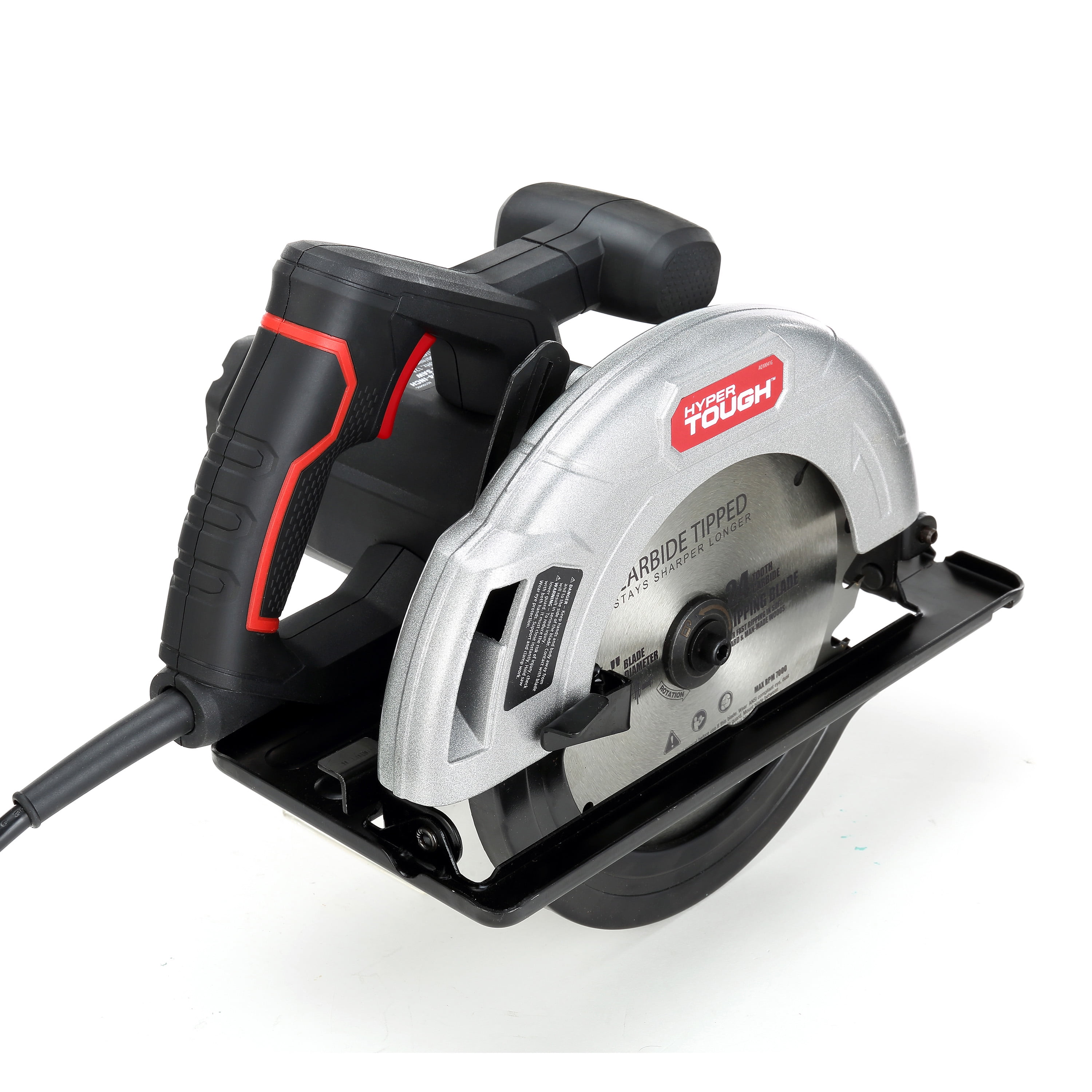 Hyper Tough 12 Amp Corded Circular Saw with Steel Shoe and Adjustable Bevel (7.25 in) fee8g