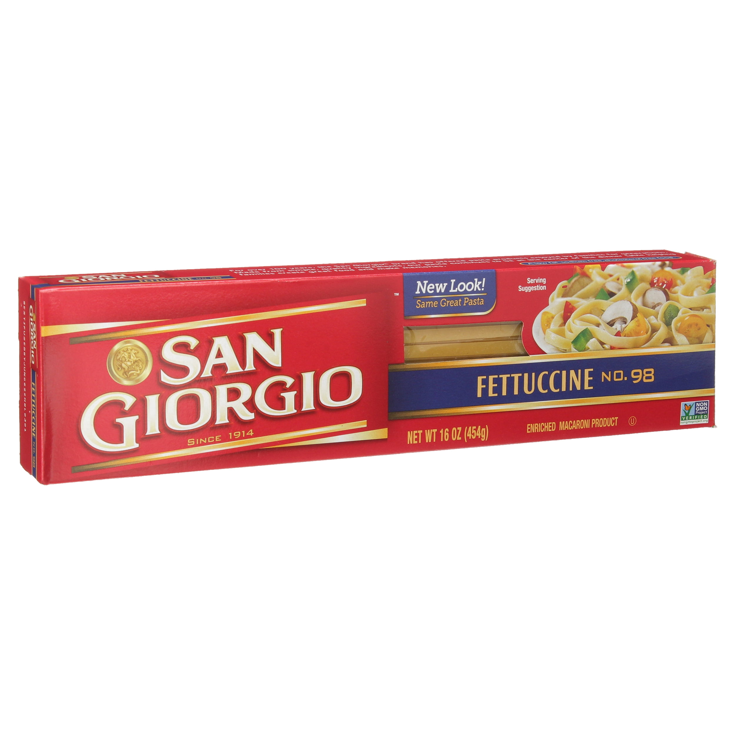 San Giorgio Fettuccine Pasta, Non-GMO Traditional Italian Style Noodles (16 oz) 7la33