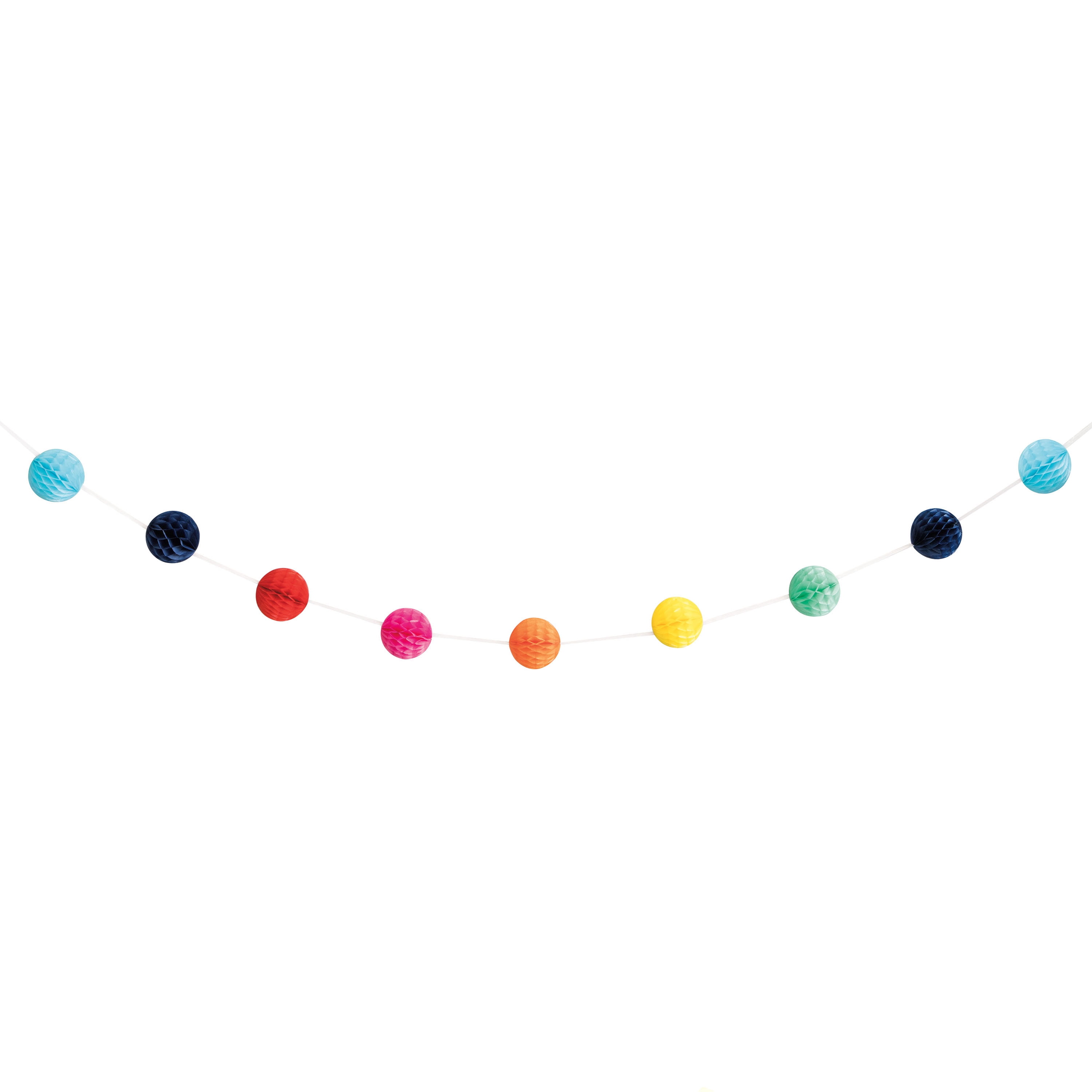 Way To Celebrate Multicolor Honeycomb Ball Garland (Multicolor, 7 ft) 4asca
