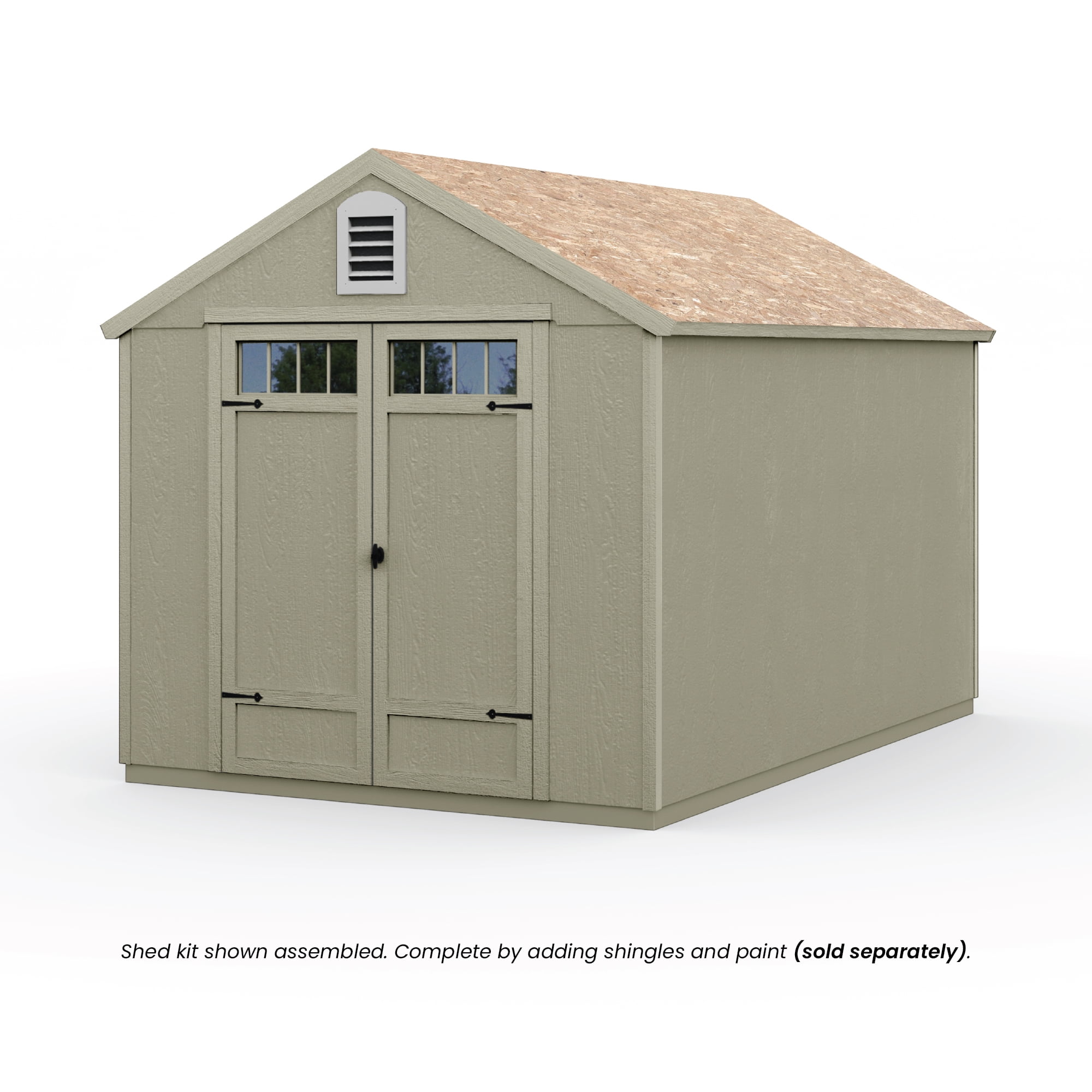 Handy Home Products Greenbriar Wood Storage Shed (Brown, 8 ft x 12 ft) hlr1g