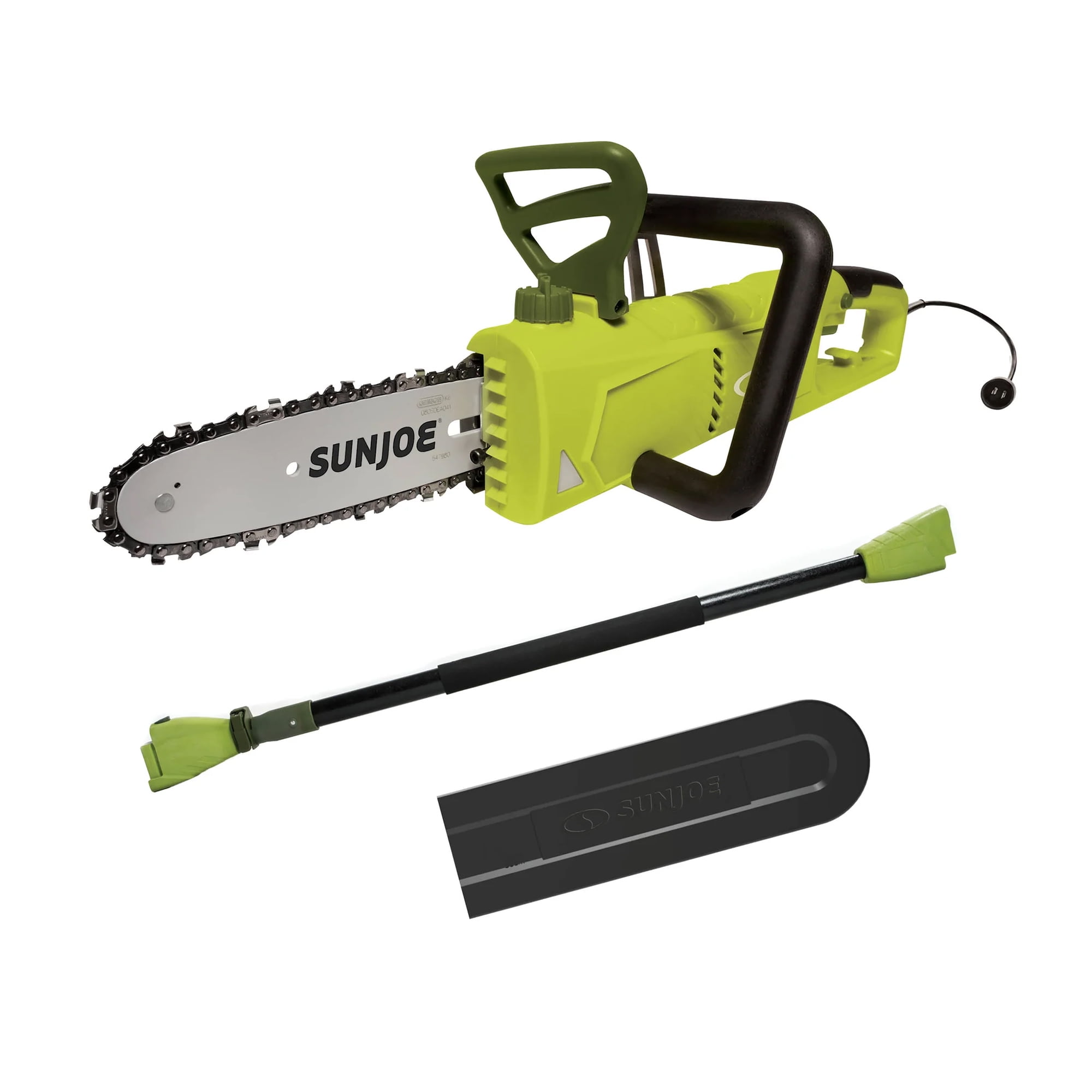 Sun Joe 8 Inch Electric Convertible Pole Chain Saw, 2-in-1 Telescoping Tree Trimmer (Green, 8.9 ft) wje7l