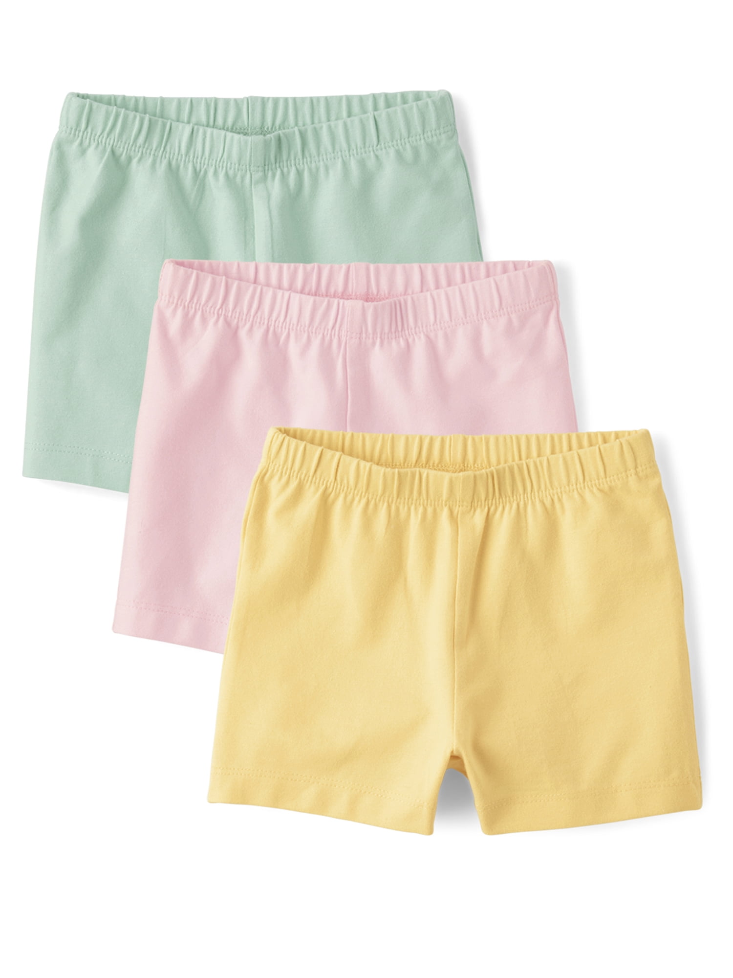 The Children's Place Toddler Girls Everyday Cartwheel Shorts (Blue, 6-Pack) 2cnn2