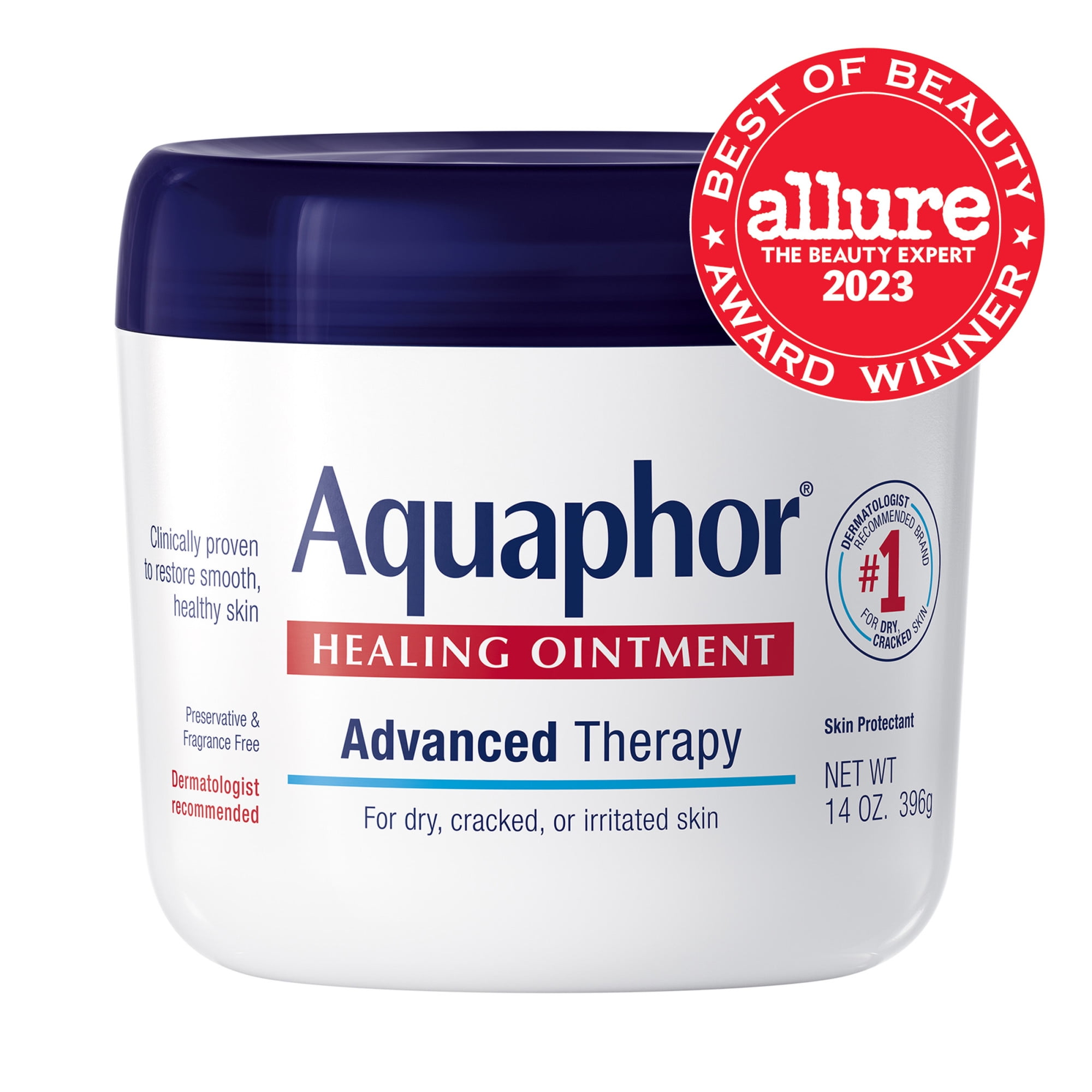 Aquaphor Healing Ointment Advanced Therapy Skin Protectant for Dry and Cracked Skin (Fragrance Free, 14 oz) kk8uv