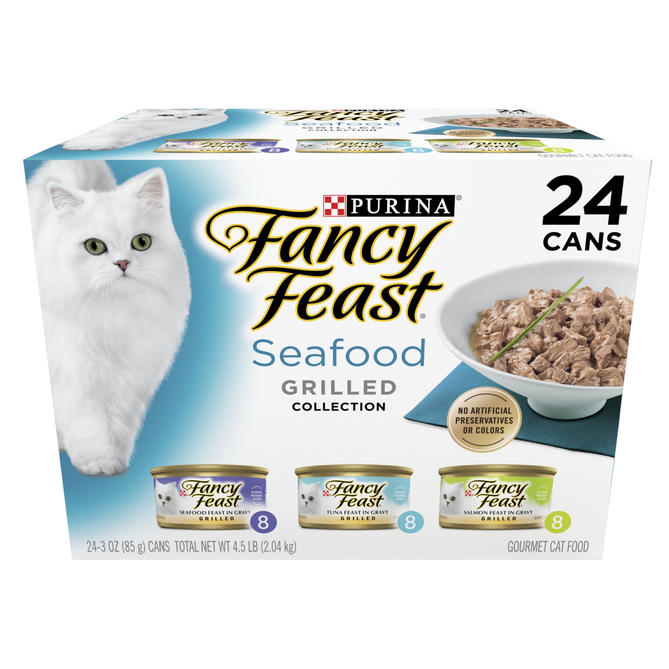 Fancy Feast Grilled Seafood Collection Wet Cat Food (24 Pack, 3 oz) jwj2g