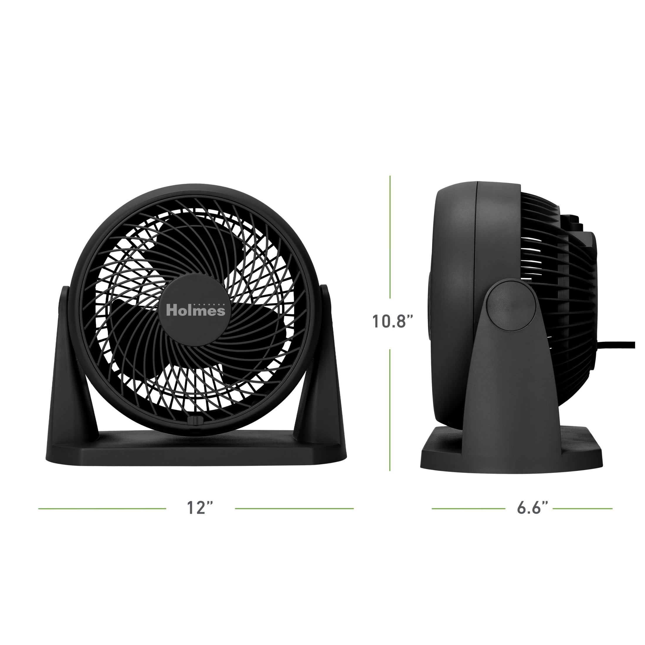 Holmes Blizzard 8 Inch Air Circulator Fan, High Velocity Table Desk Fan (Black, 8 in) lg28d