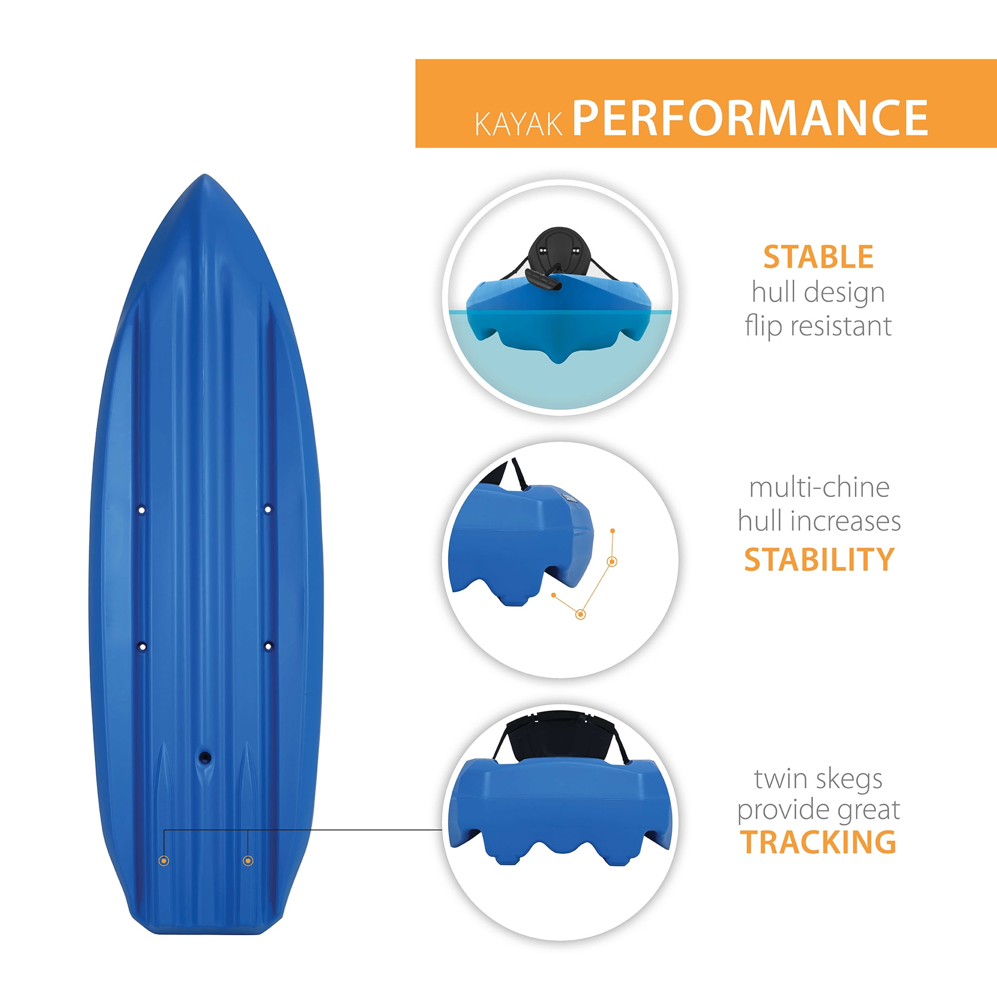 Lifetime Lotus Sit-On-Top Kayak with Paddle (Blue, 8 ft, 2-Pack) 9etom